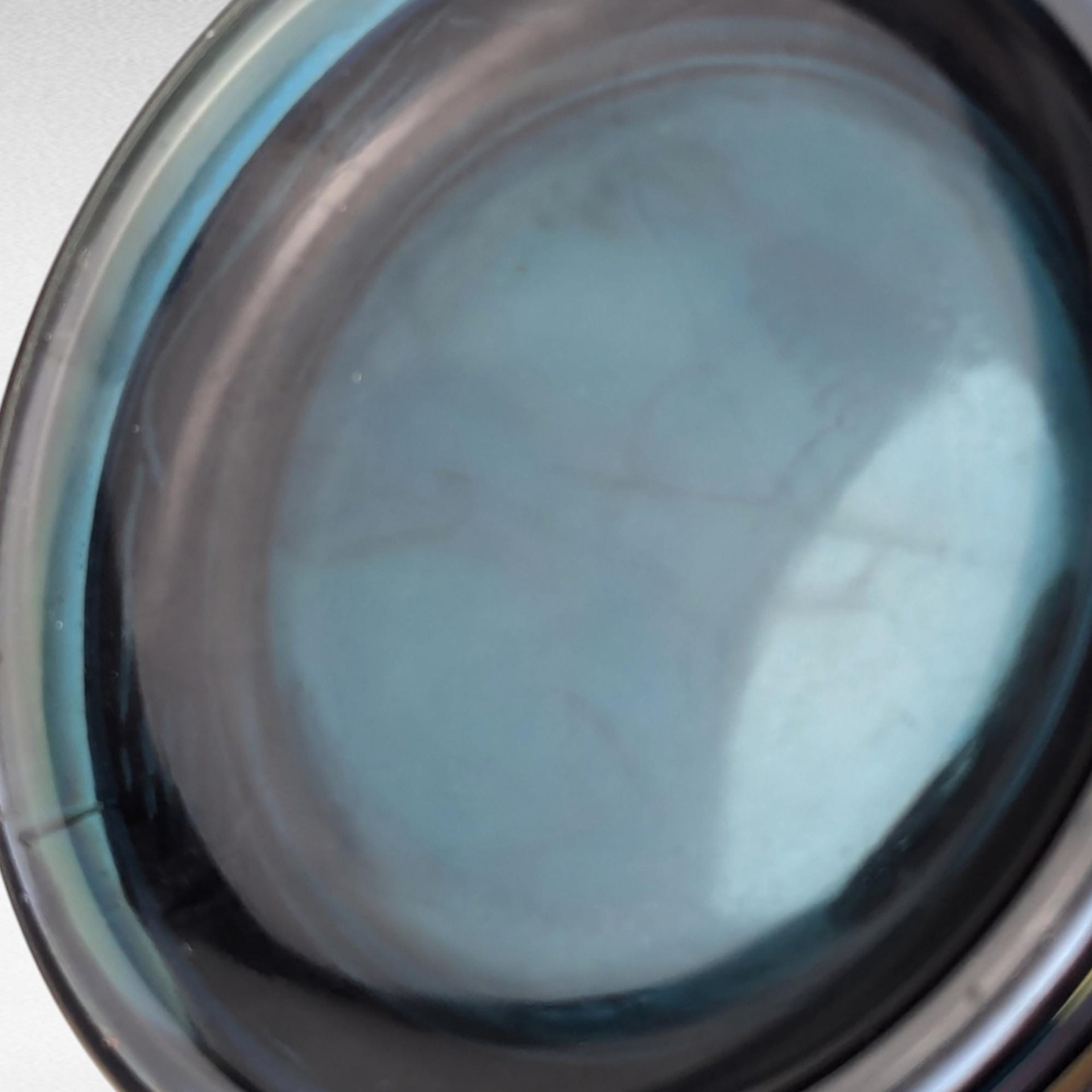 Vintage Indiana Glass Harvest Grape Carnival Glass Lidded Candy Dish, Iridescent Blue Glass,  Collectible Glassware