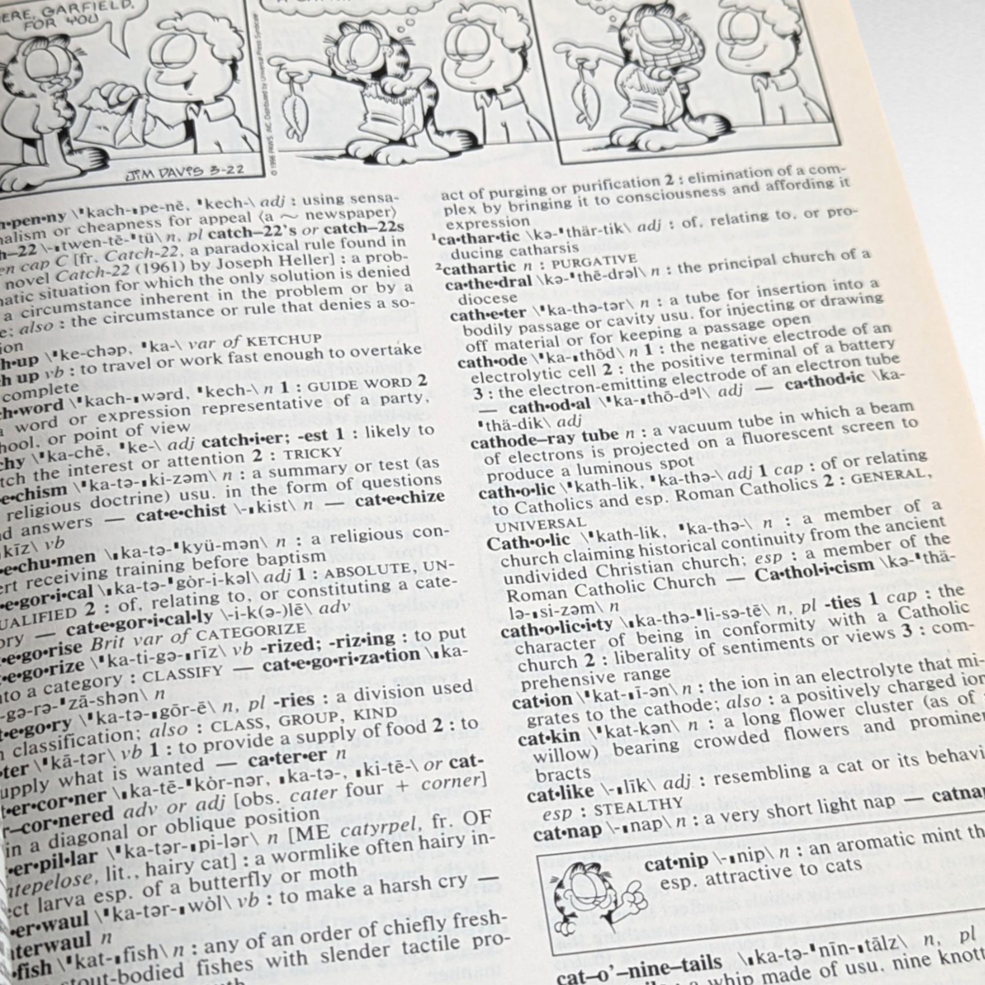 1999 Merriam-Webster Garfield Dictionary, Softcover, Children's Dictionary, Educational Book, Fun with Language, Gift for Students