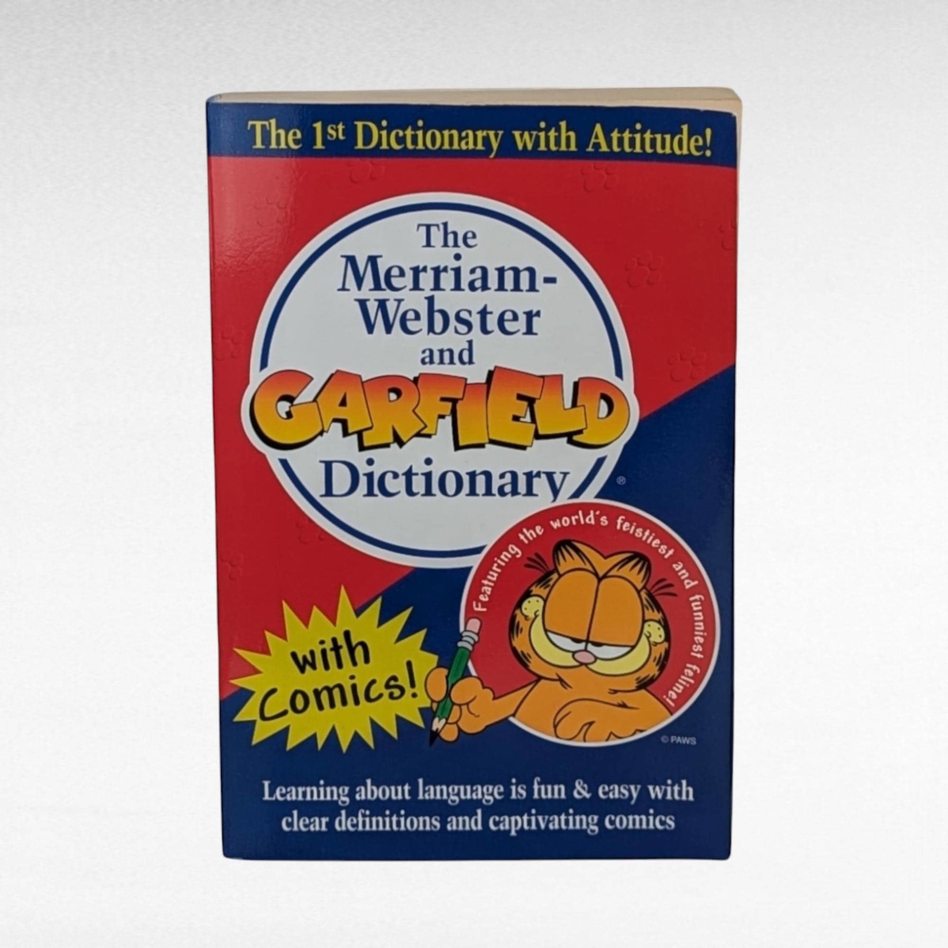 1999 Merriam-Webster Garfield Dictionary, Softcover, Children's Dictionary, Educational Book, Fun with Language, Gift for Students