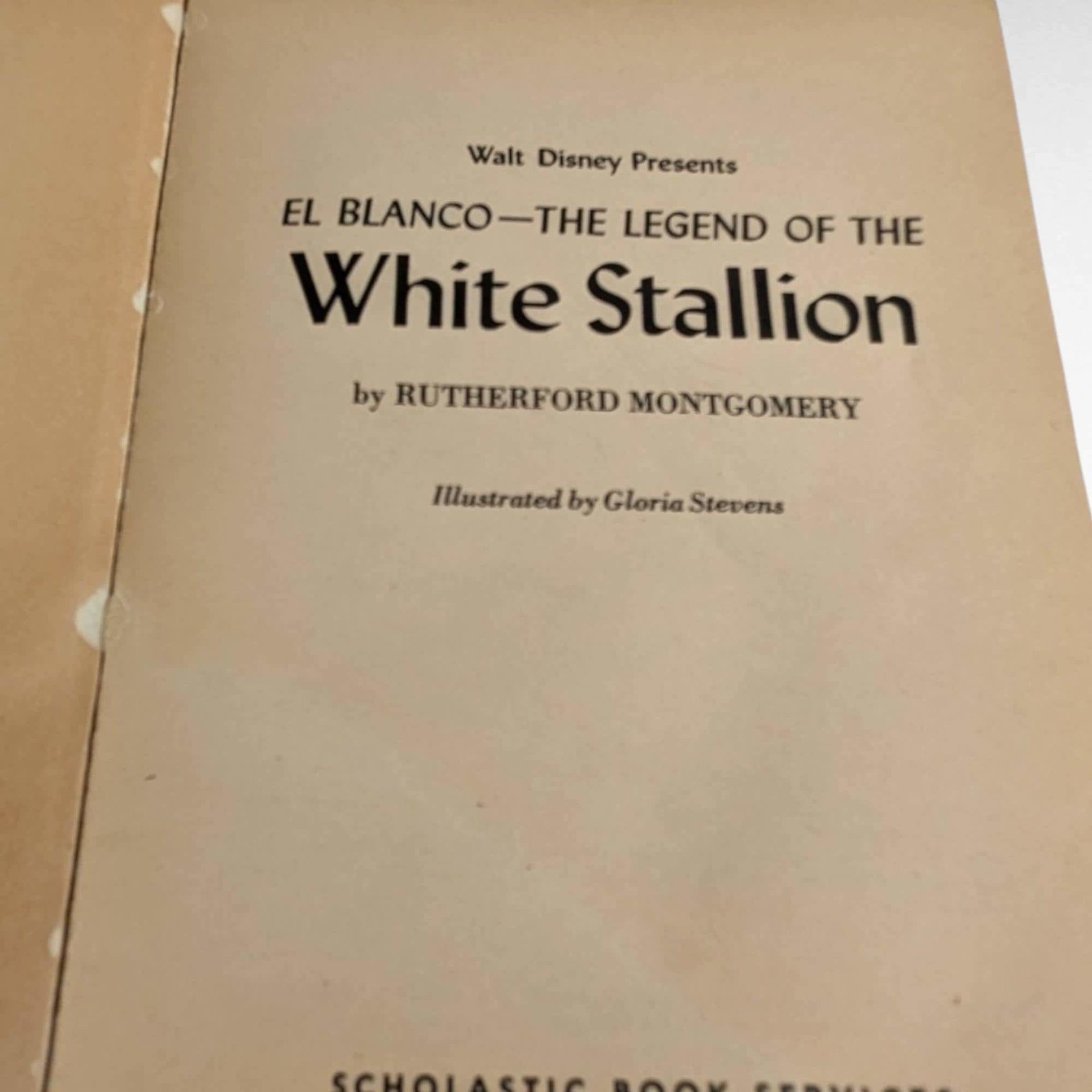 1961 Walt Disney's White Stallion Book, Rutherford Montgomery, Vintage Children's Literature, Horse Lover Gift, Collectible Disneyana