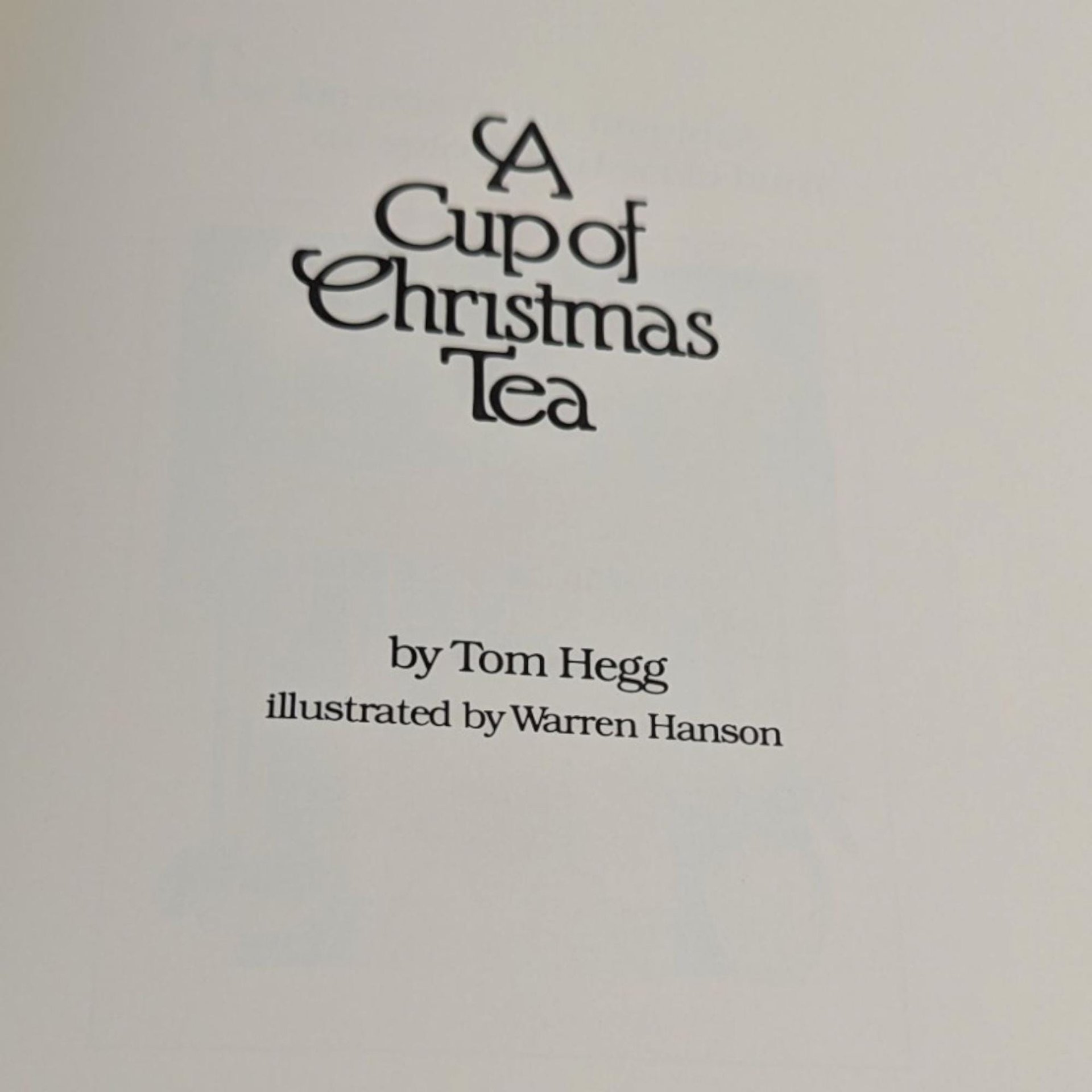 A Cup of Christmas Tea Book, Tom Hegg, Holiday Story, Christmas Gift, Vintage Book, Collectible Christmas Book, Illustrated Book