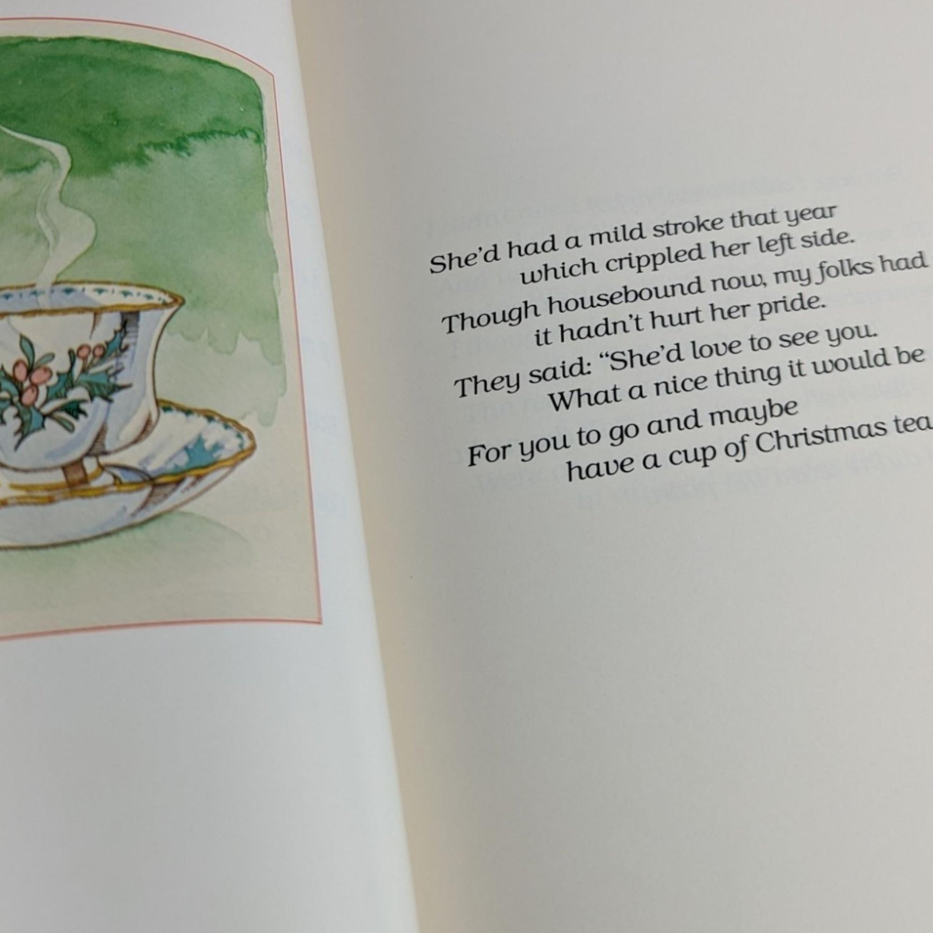Signed Copy, A Cup of Christmas Tea Book, Tom Hegg, Warren Hanson, Autographed Book, Holiday Gift, Collectible Christmas Book