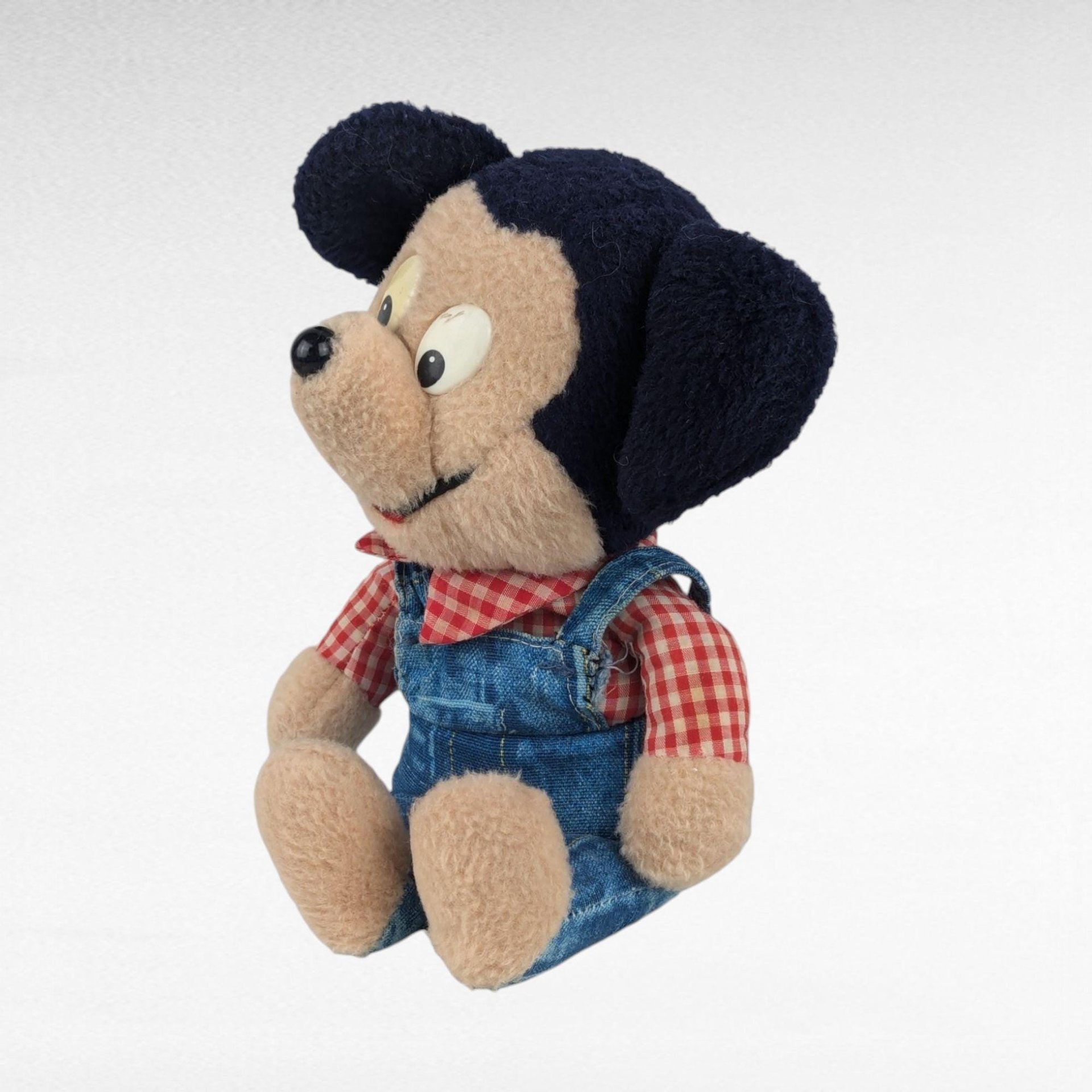 Vintage 1970s Mickey Mouse Plush Toys, Collectible Disney Memorabilia, Classic Character Dolls, Gift for Collectors
