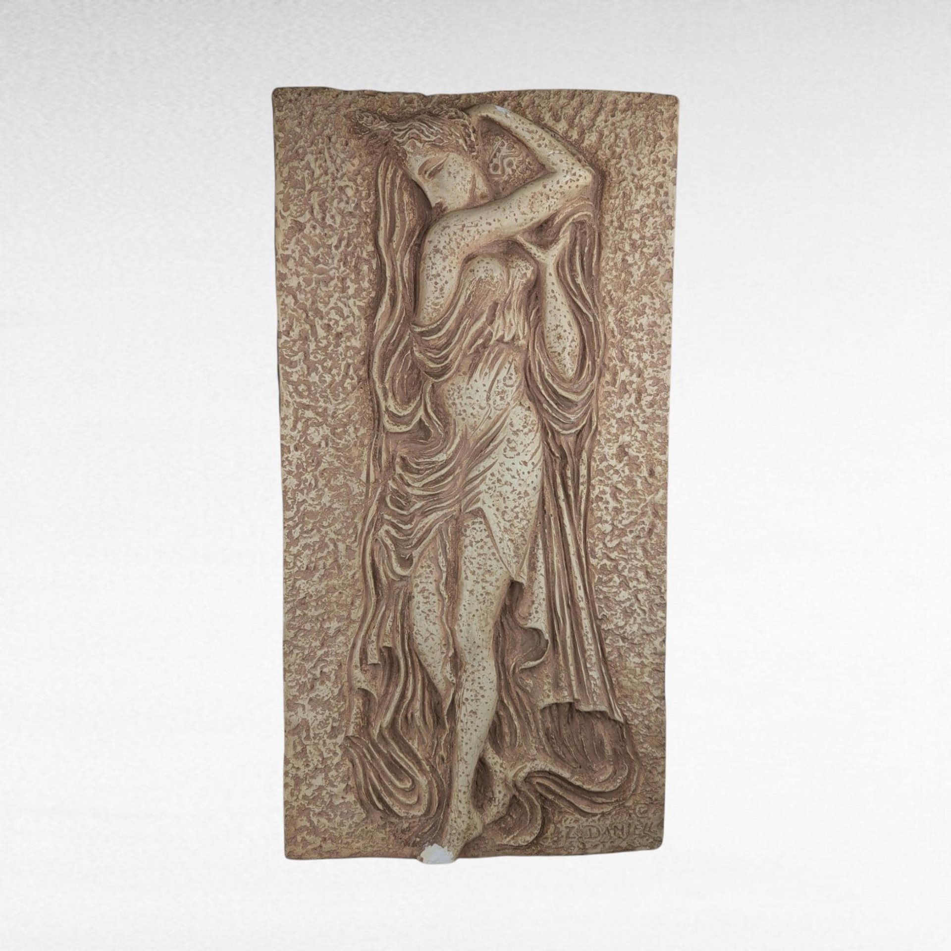 Pair of Vintage Z. Danjell Creations Greek Goddesses Wall Plaques - Classical Art - Wall Decor -Textured Relief