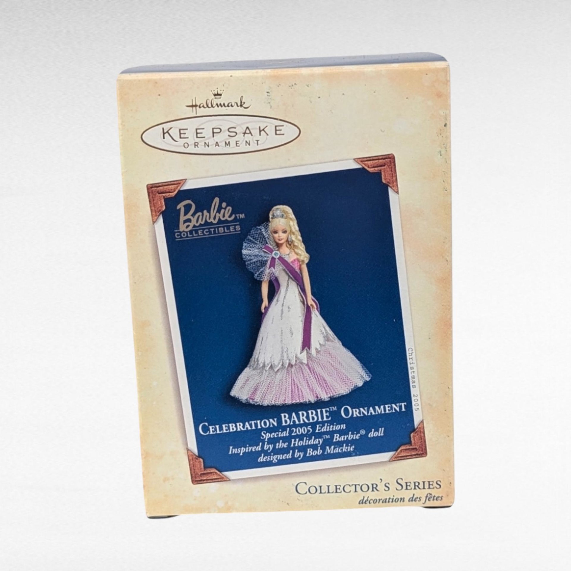 2005 Celebration Barbie Ornament - Mattel - Holiday Barbie - Christmas Ornament - Collectible Barbie Ornament - With Original Box