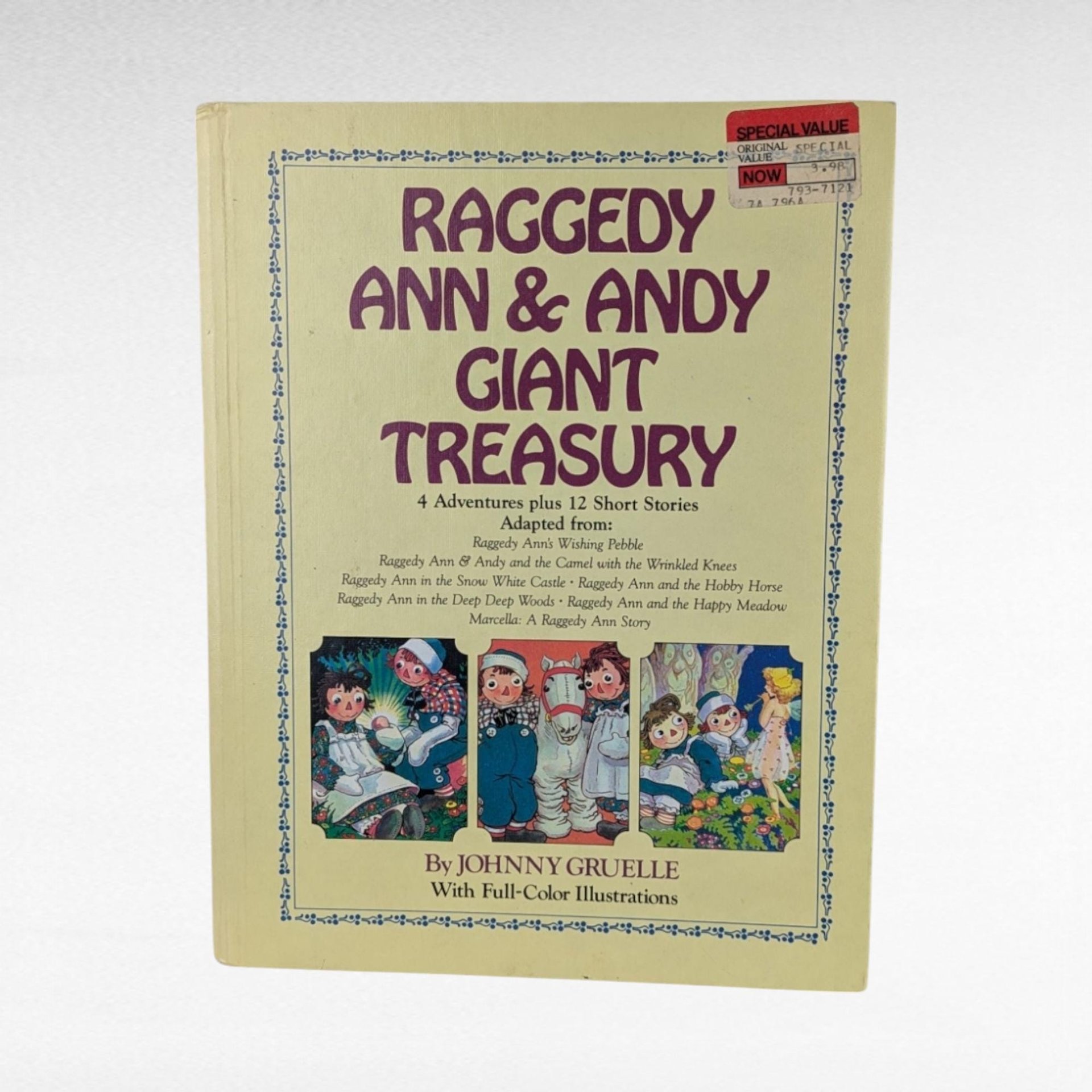 Vintage Raggedy Ann and Andy Book Lot, 1980s Giant Treasury & Second Giant Treasury, Classic Children's Literature