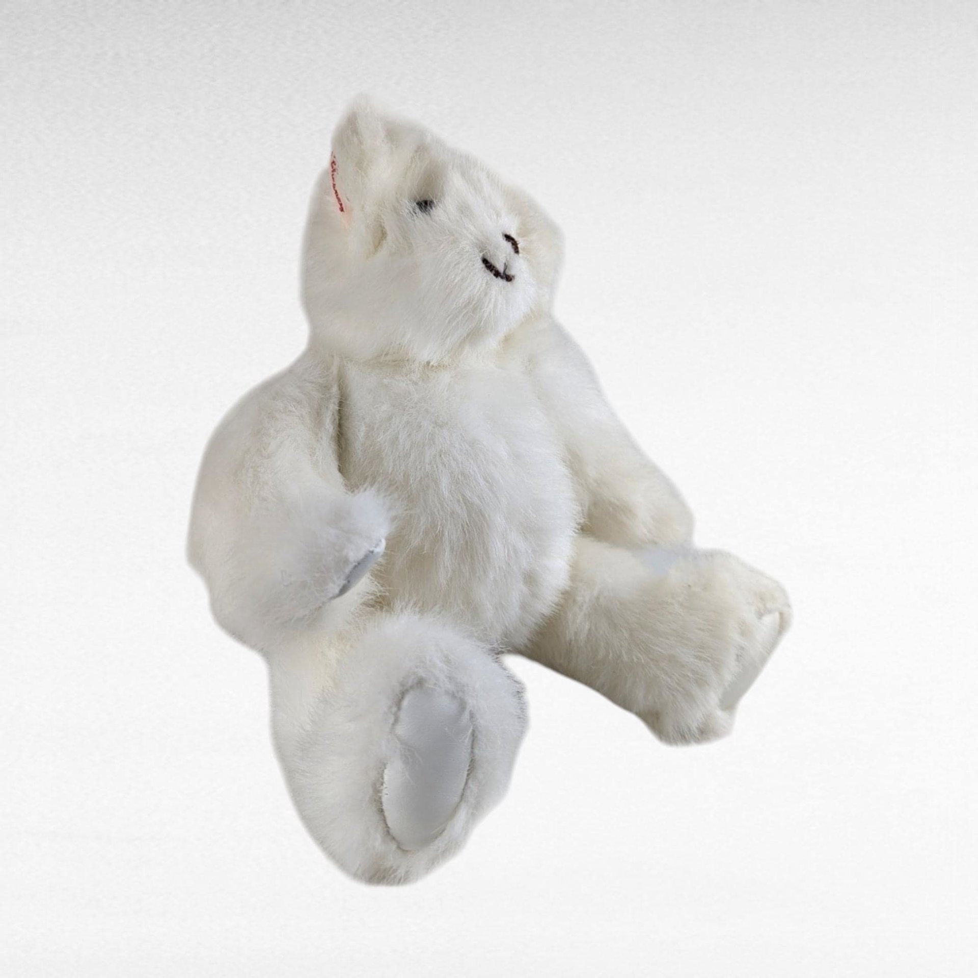 Vintage White Teddy Bears, Joan Chesney Jointed Bear, Berkeley Designs Floral Bear, Collectible Plush Toys, Gift for Collector