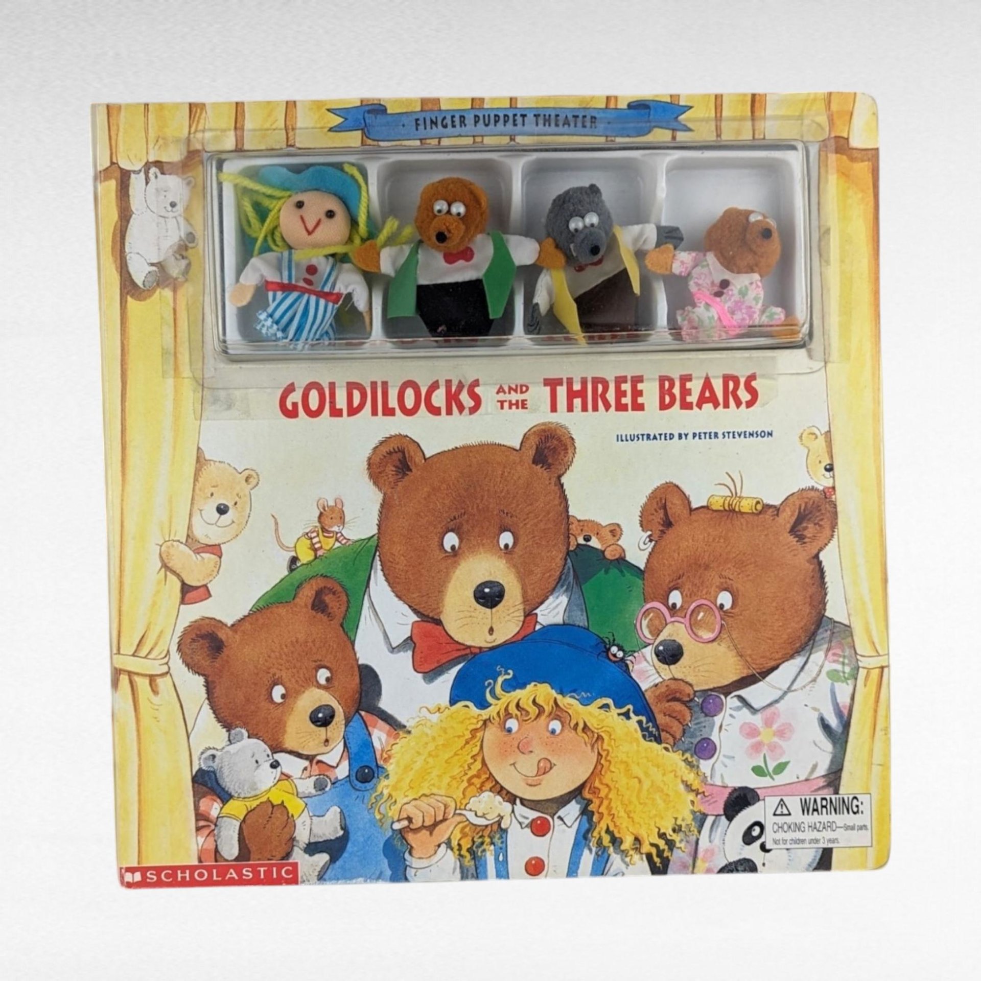 Vintage Finger Puppet Theater Books, Little Red Riding Hood, Goldilocks and the Three Bears, Children's Books, Storytelling Props
