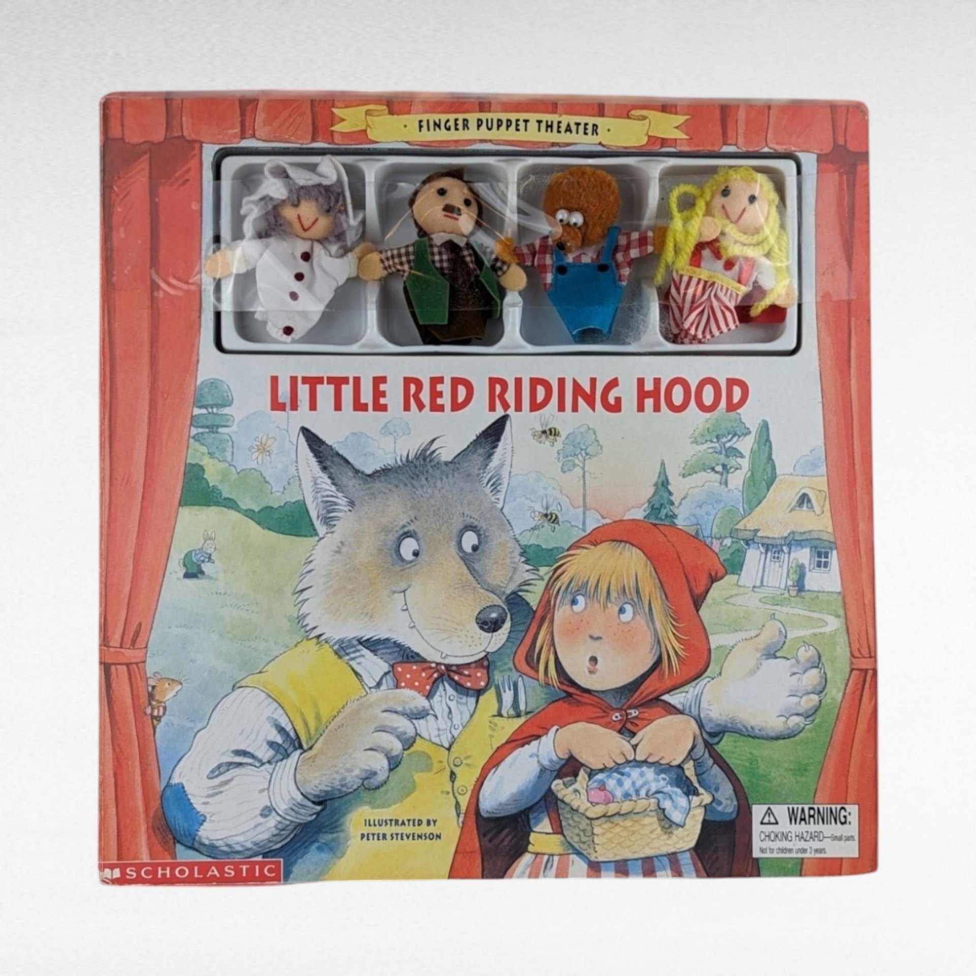 Vintage Finger Puppet Theater Books, Little Red Riding Hood, Goldilocks and the Three Bears, Children's Books, Storytelling Props