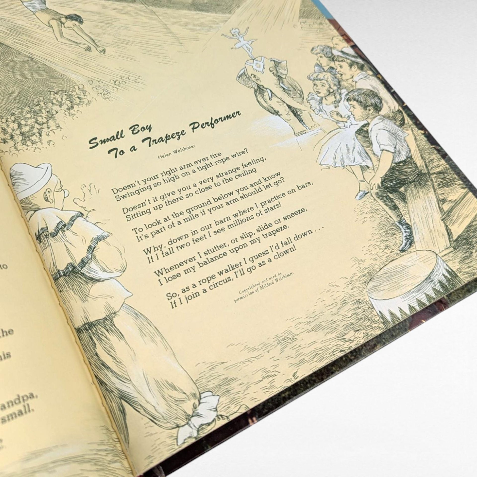 1961 Ideals The Circus Children's Book, Vintage Hardcover, Van B Hooper, Collectible Kids Book, Circus Theme Decor, Gift for Child