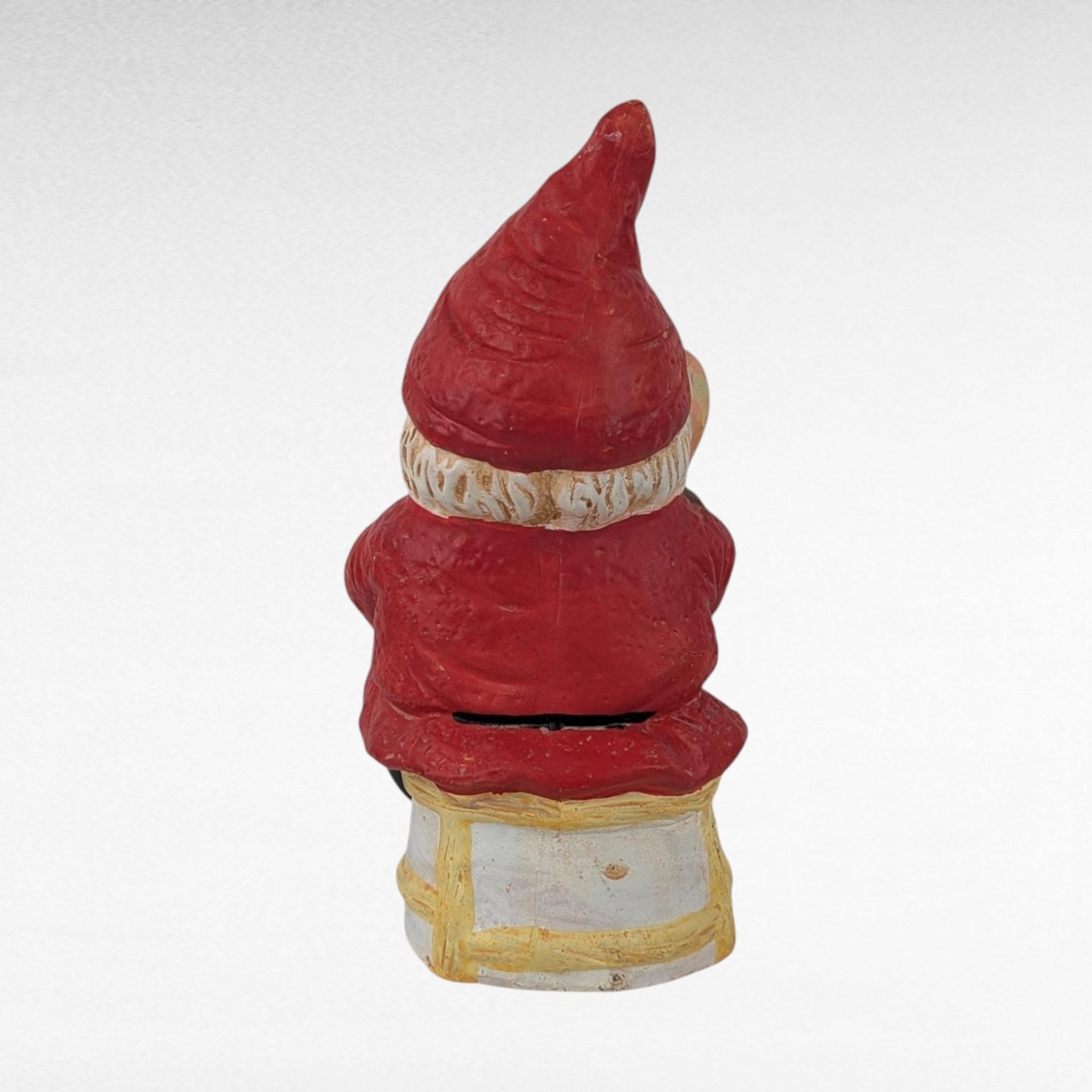 Vintage Ceramic Gnome Figurine, 7.5 Inch Hand Painted Garden Decor, Collectible Gnome, Gift for Gnome Lover