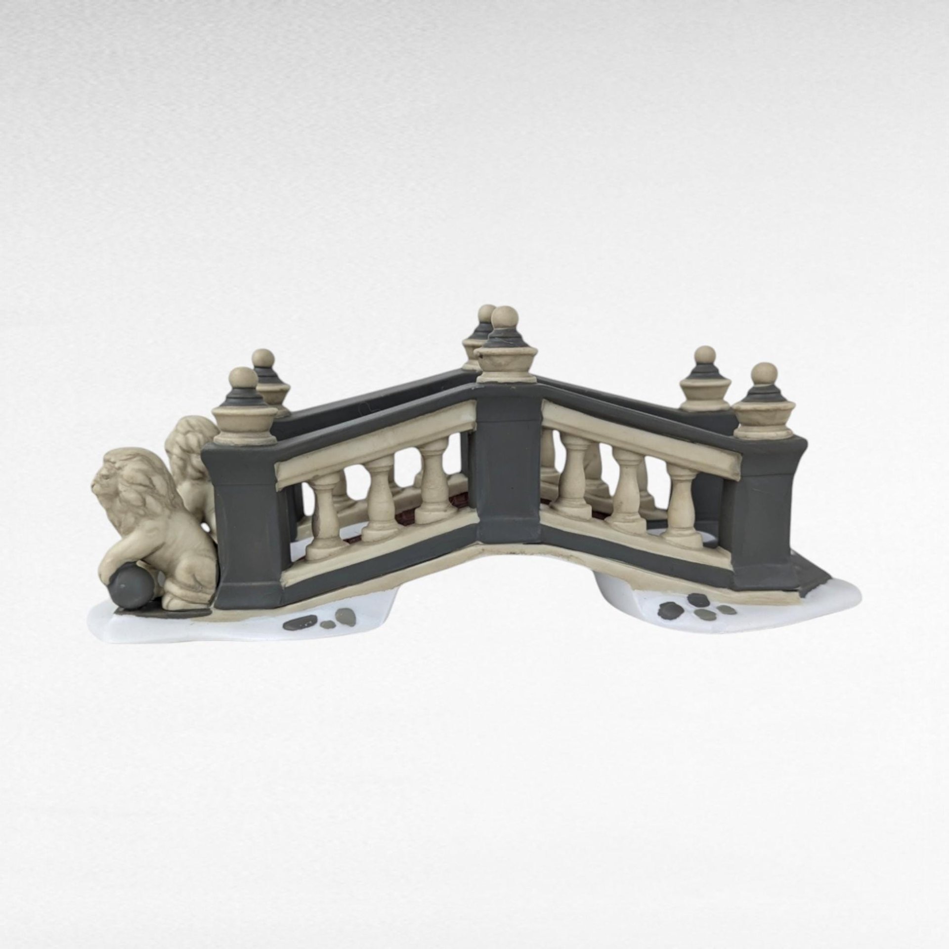 Dept 56 Heritage Village Bridge Set, Pair of Ceramic Bridges, Replacement Pieces, Christmas Village Accessory, Gift for Collector