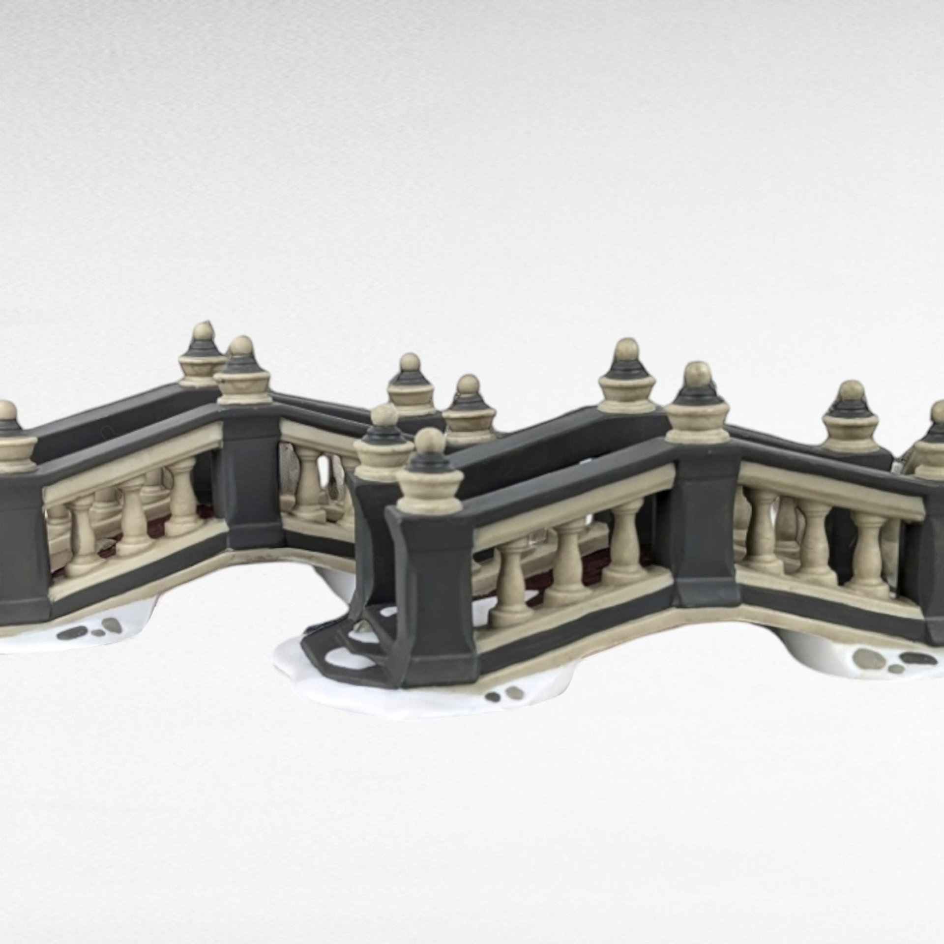 Dept 56 Heritage Village Bridge Set, Pair of Ceramic Bridges, Replacement Pieces, Christmas Village Accessory, Gift for Collector