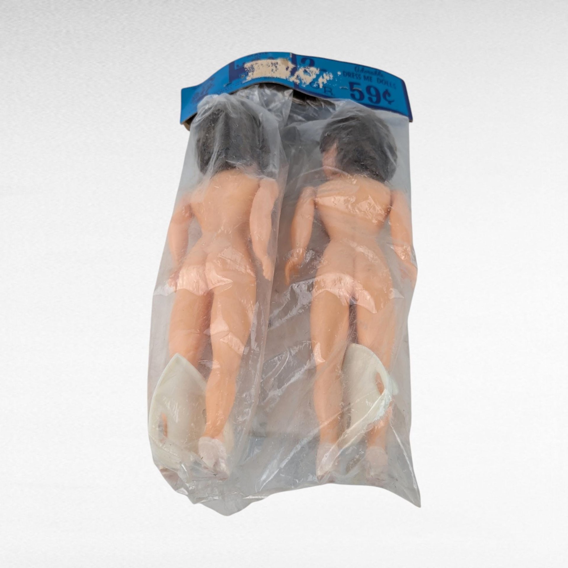 Vintage Adorable Dress Me Dolls, 8" Plastic Dolls, Movable Eyes & Parts, New in Package, Craft Supplies, DIY Doll Making