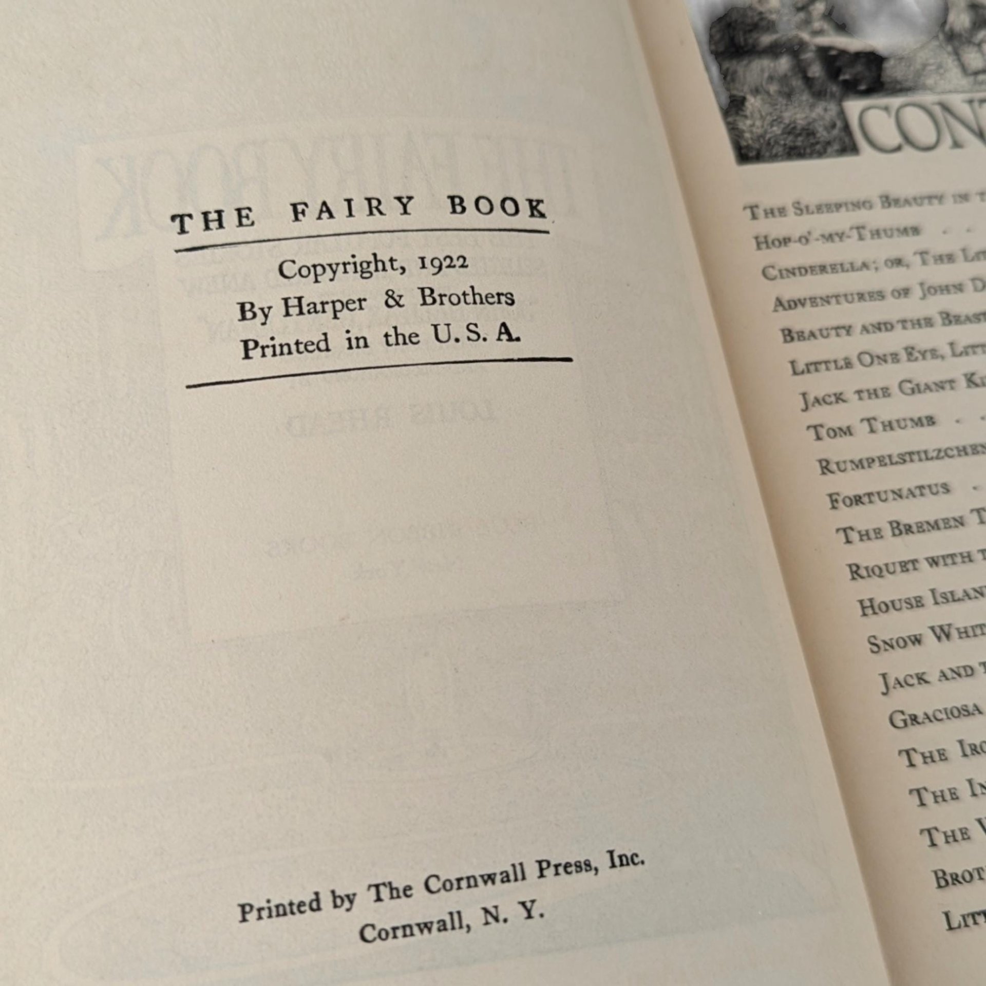 1922 The Fairy Book by Dinah Maria Mulock, Hardcover Book, Classic Children's Literature, Collectible Fairy Tales, Gift for Book Lover