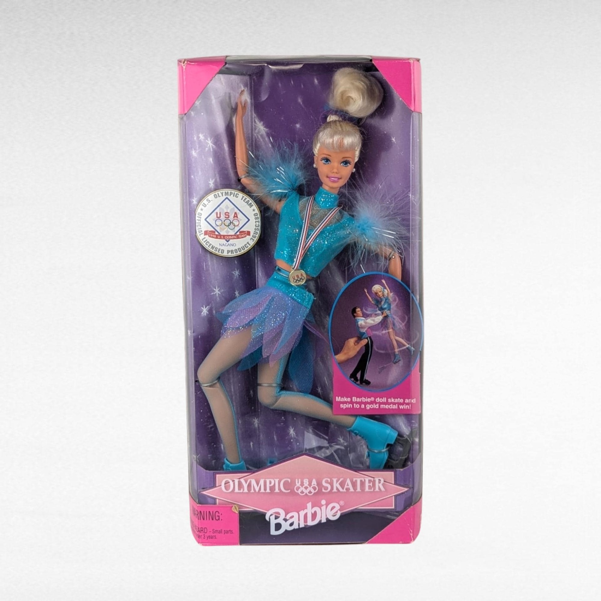 1997 Olympic Skater Barbie Doll, Vintage Barbie, Collectible Barbie, Olympic Barbie, Gift for Barbie Collector