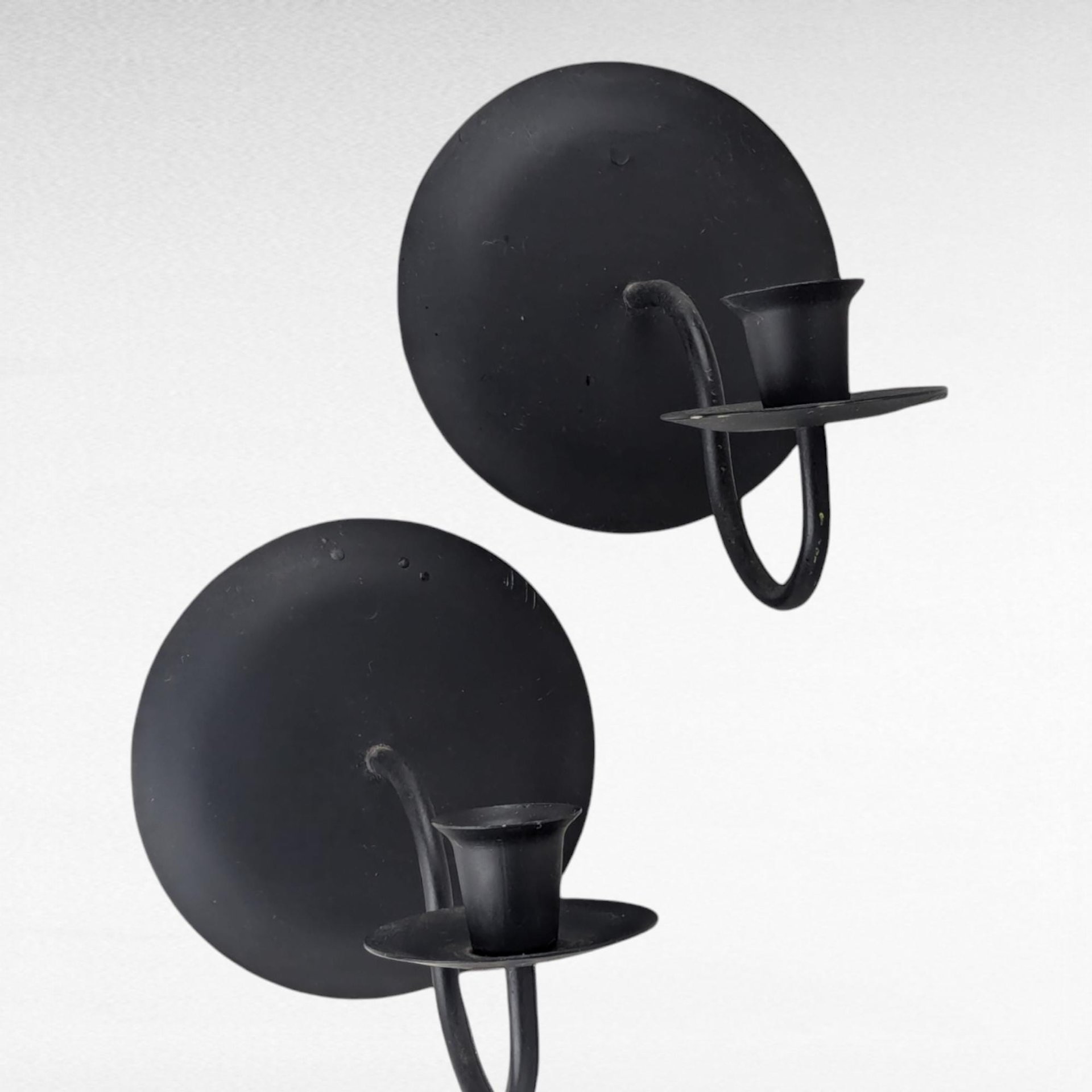 Vintage Black Old Orchard Wall Sconce Candle Holder Pair, Gothic Style Candle Wall Sconces, Iron Candle Holders, Home Decor, Gift for Her