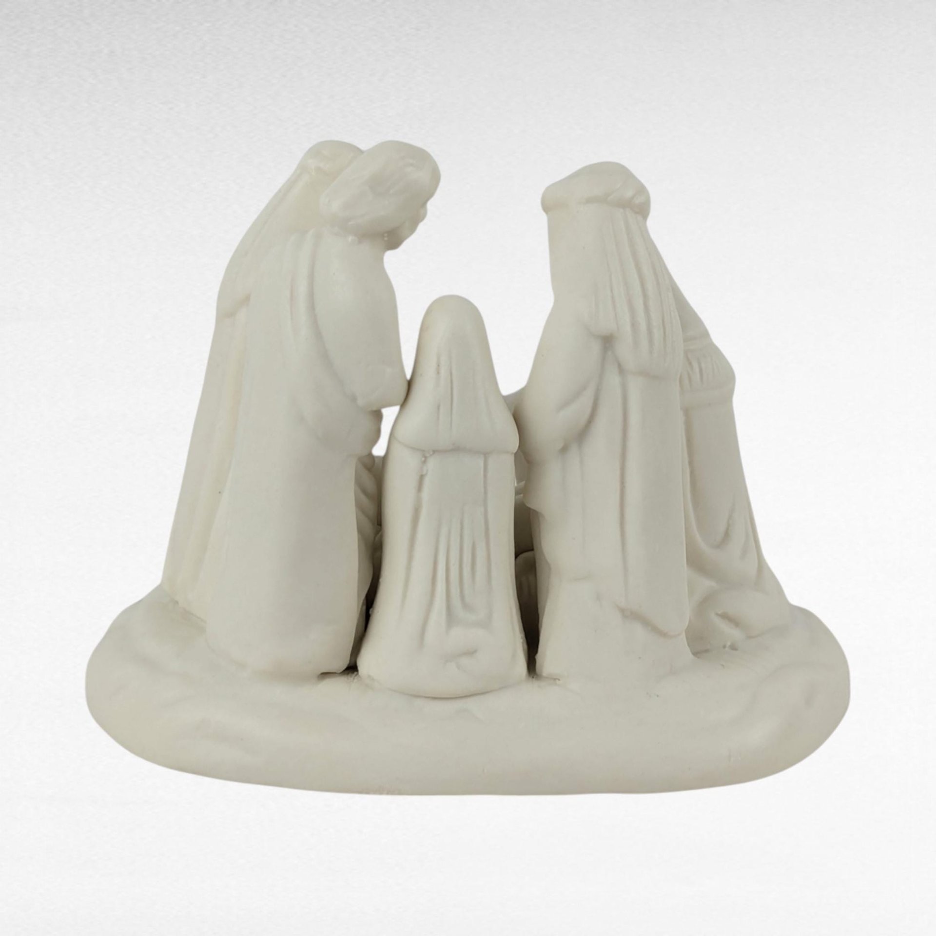 1998 Hermitage Pottery Nativity Figurine, Jade Porcelain Christmas Decor, Vintage Holiday Gift