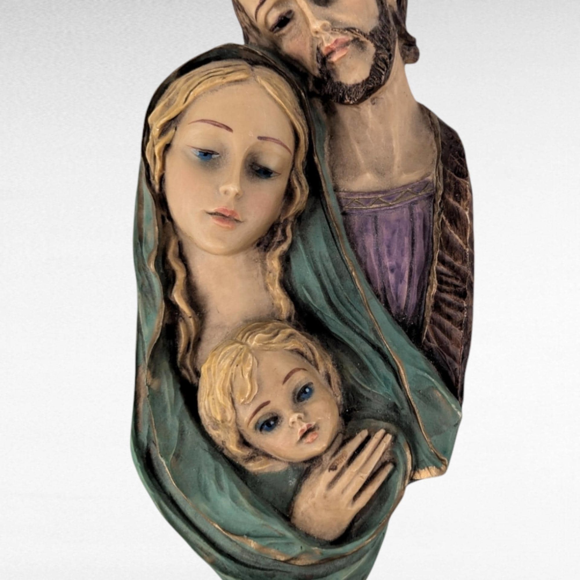 Vintage Roman Holy Family Wall Hanging, Religious Resin Art, Catholic Home Decor, Gift for Christian, Inspirational Wall Art