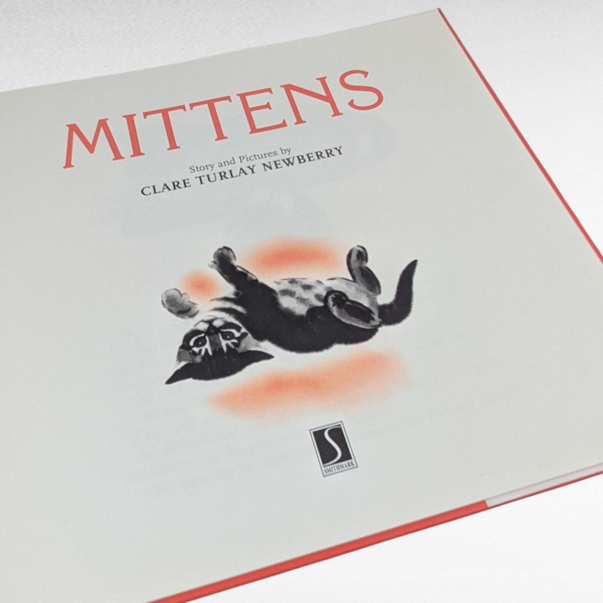 Vintage 1998 Mittens Book by Clare Turley Newberry, Caldecott Honor, Hardcover Children's Book, Cat Lover Gift