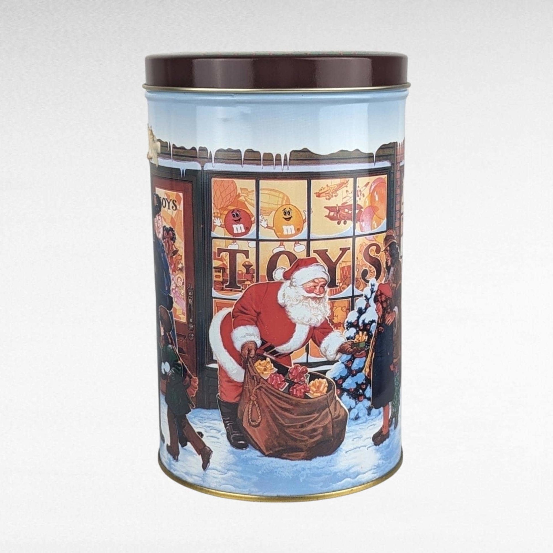 Vintage M&M's Christmas Tins, 1991 and 1994 Holiday Collectible Tins, Candy Storage, Gift for Collector, Kitchen Decor