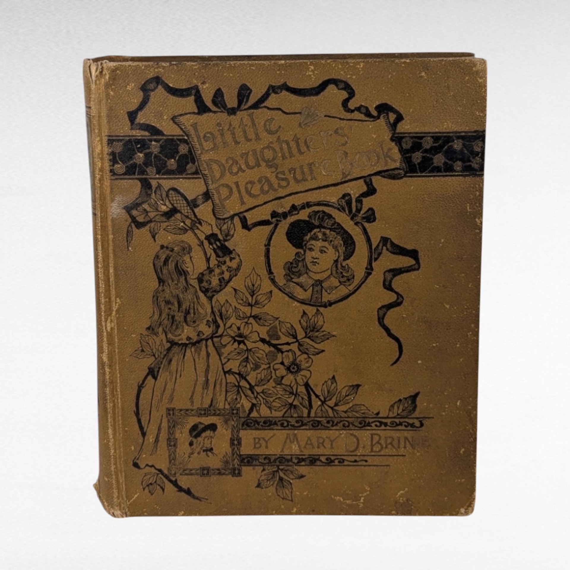 1891 Little Daughters Pleasure Book, Antique Children's Literature, Mary D. Brine, Illustrated Stories, Gift for Collector