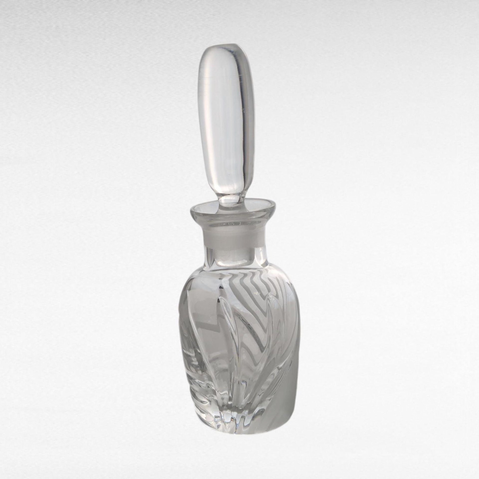Vintage Lenox Windswept Clear Glass Perfume Bottle with Stopper,