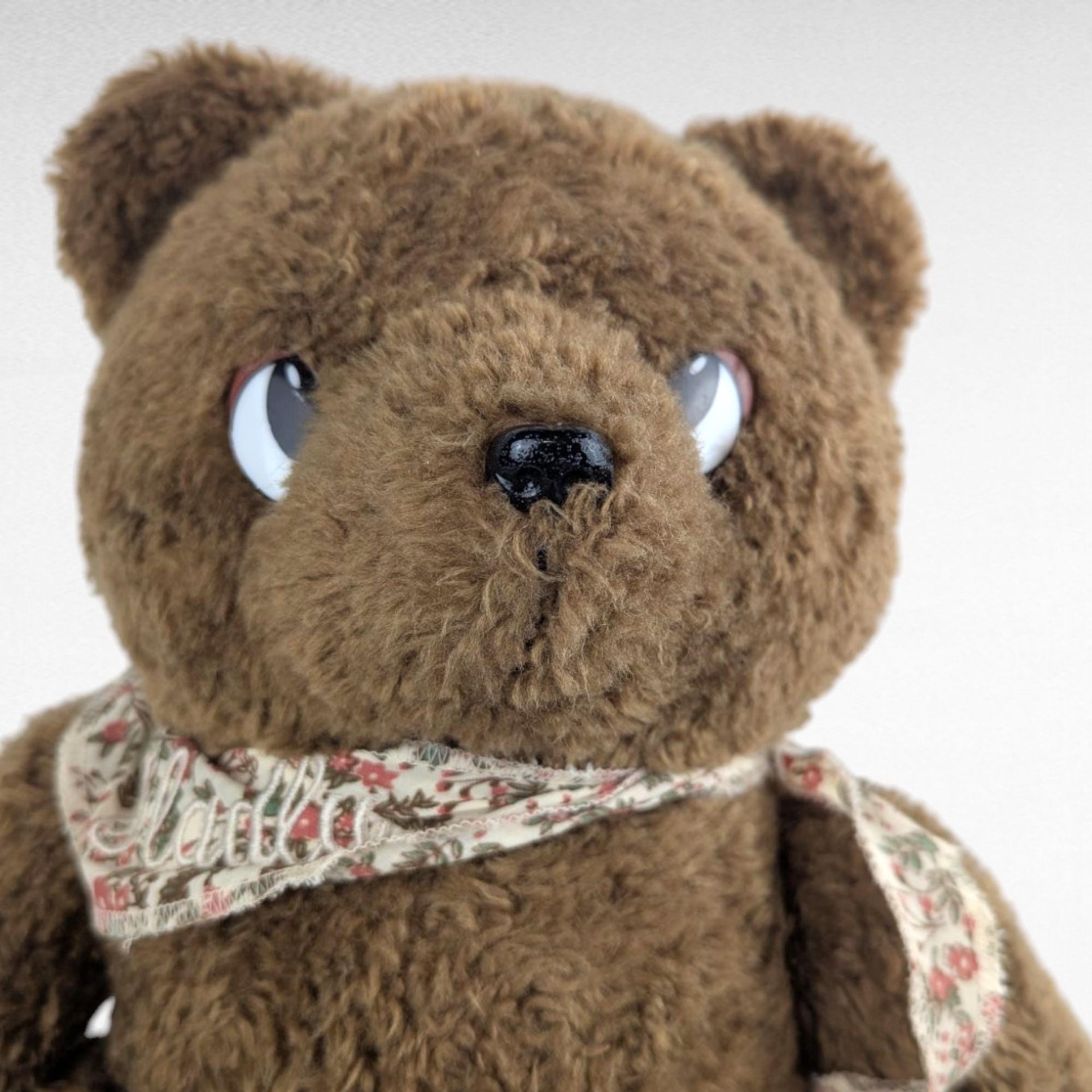Vintage Gladly the Cross-Eyed Bear Plush, 17" Tall, Soft Brown Teddy, Collectible Stuffed Animal