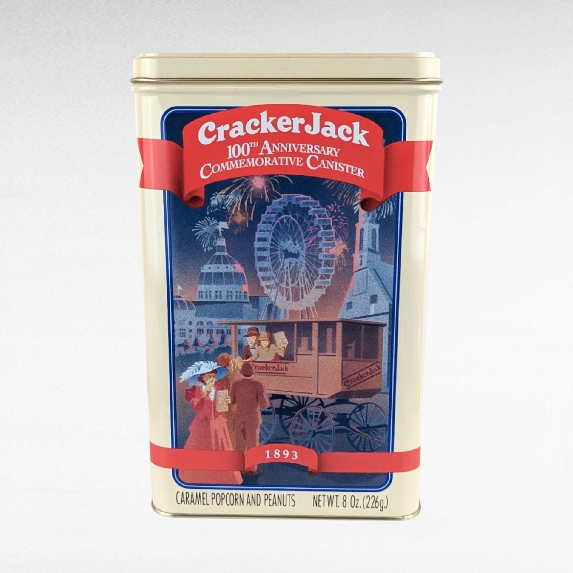Vintage Cracker Jack Collectibles, 1993 100th Anniversary Tin & 1999 Ornaments, Nostalgic Candy Memorabilia, Gift for Collectors