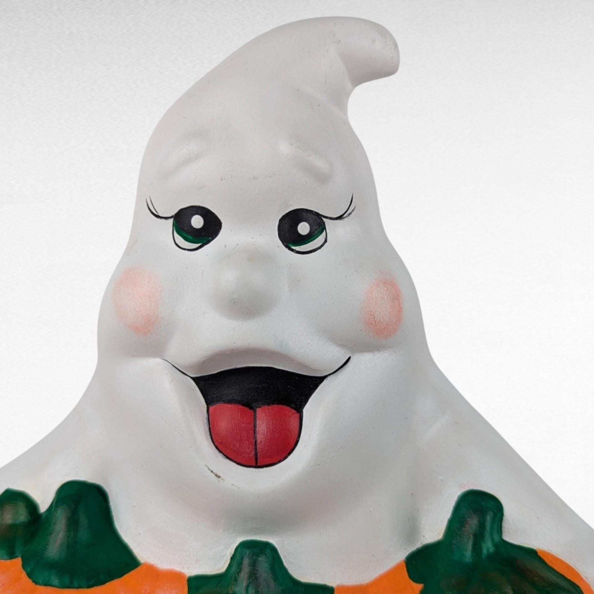 Vintage Ceramic Ghost Light, Halloween Decoration, Spooky Decor, Night Light, Gift for Halloween Lover