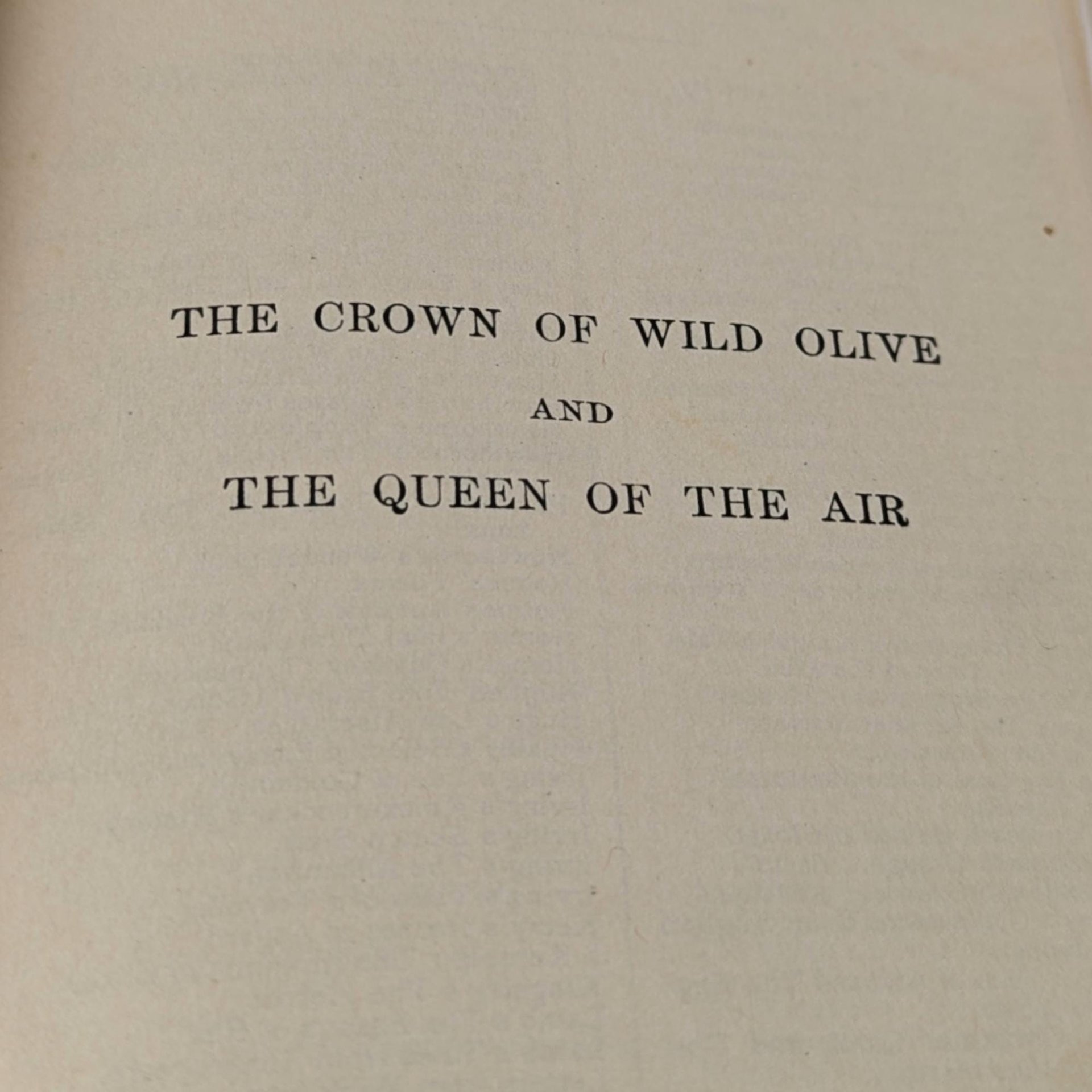 1918 Ruskin's Crown of Wild Olive & Queen of the Air, Antique Pocket Classic Hardcover Book, Vintage Literature Gift