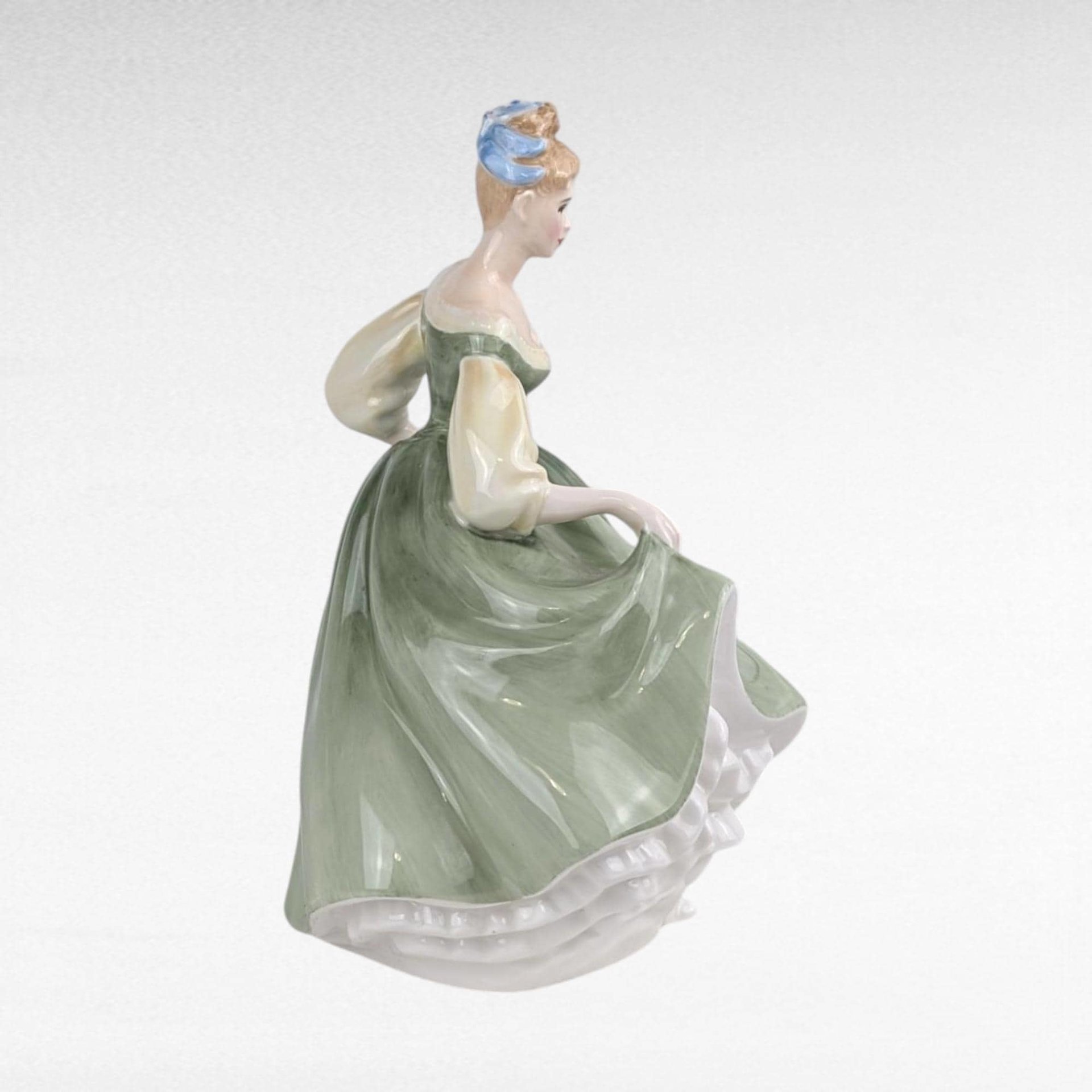 Vintage Royal Doulton Fair Lady Figurine, HN2193, Green Dress, Collectible Porcelain, Gift for Collector, Elegant Home Decor