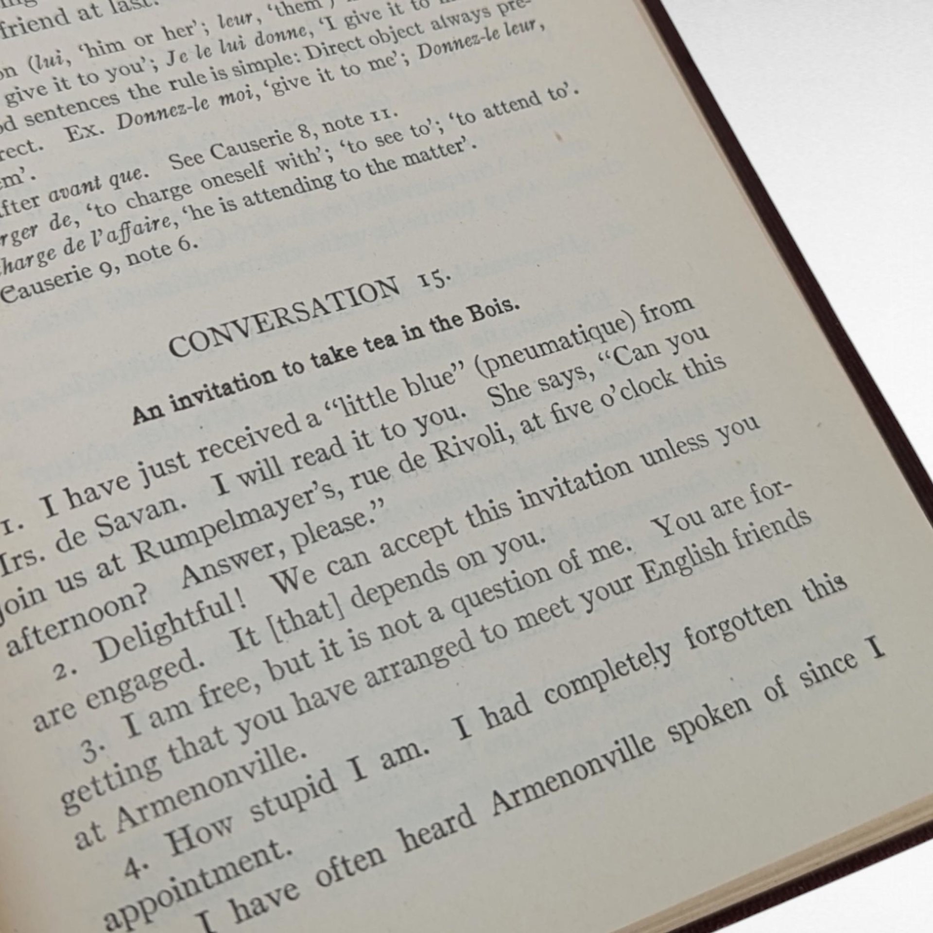 1918 Causeries en France French Conversation Book, Military Conversations, Antique Language Study, Gift for Linguist,Military History Buff