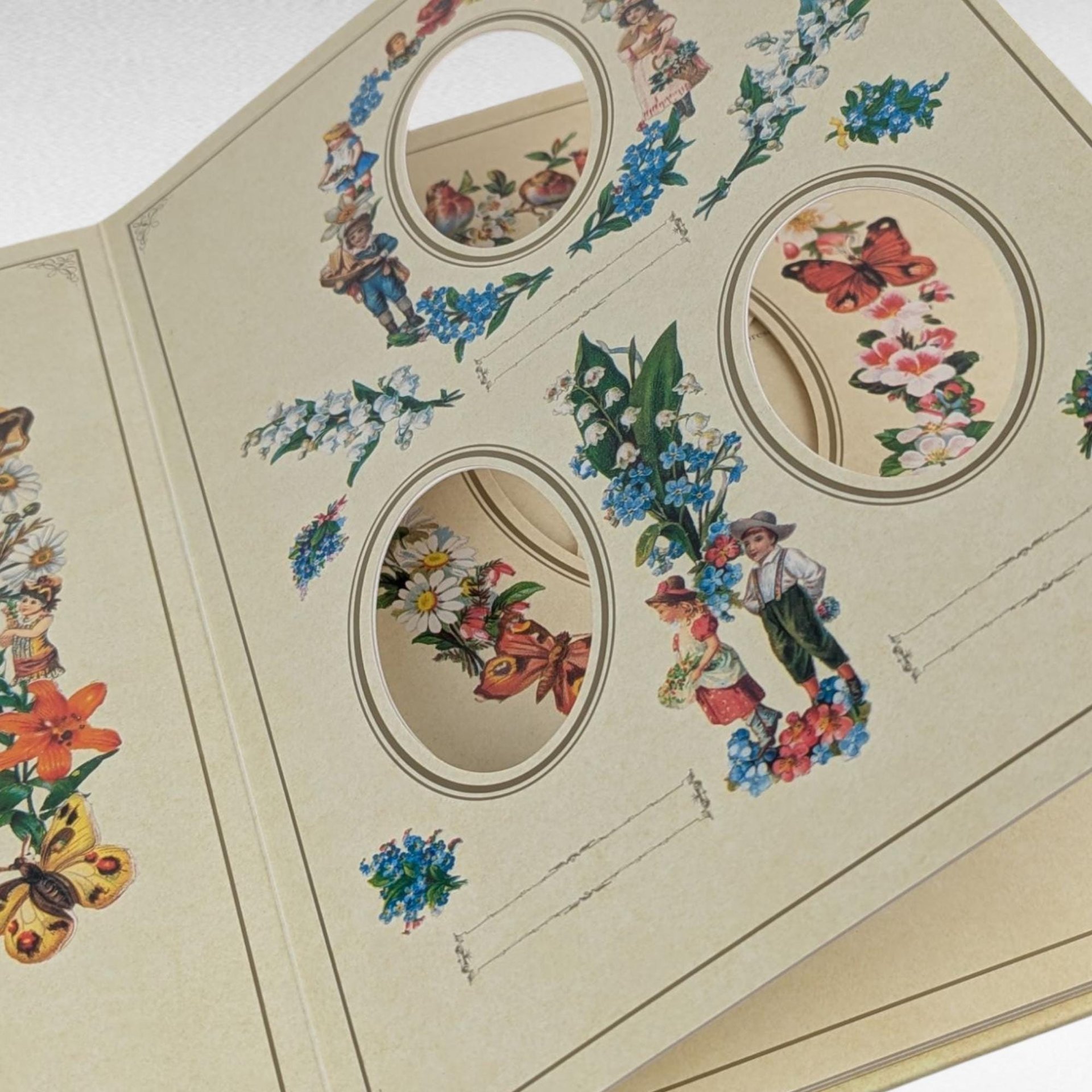 Vintage 1996 Victorian Themed Photograph Album, Holds 35 Photos, Floral & Butterfly Design, Memory Keeper, Gift for Sentimental Souls