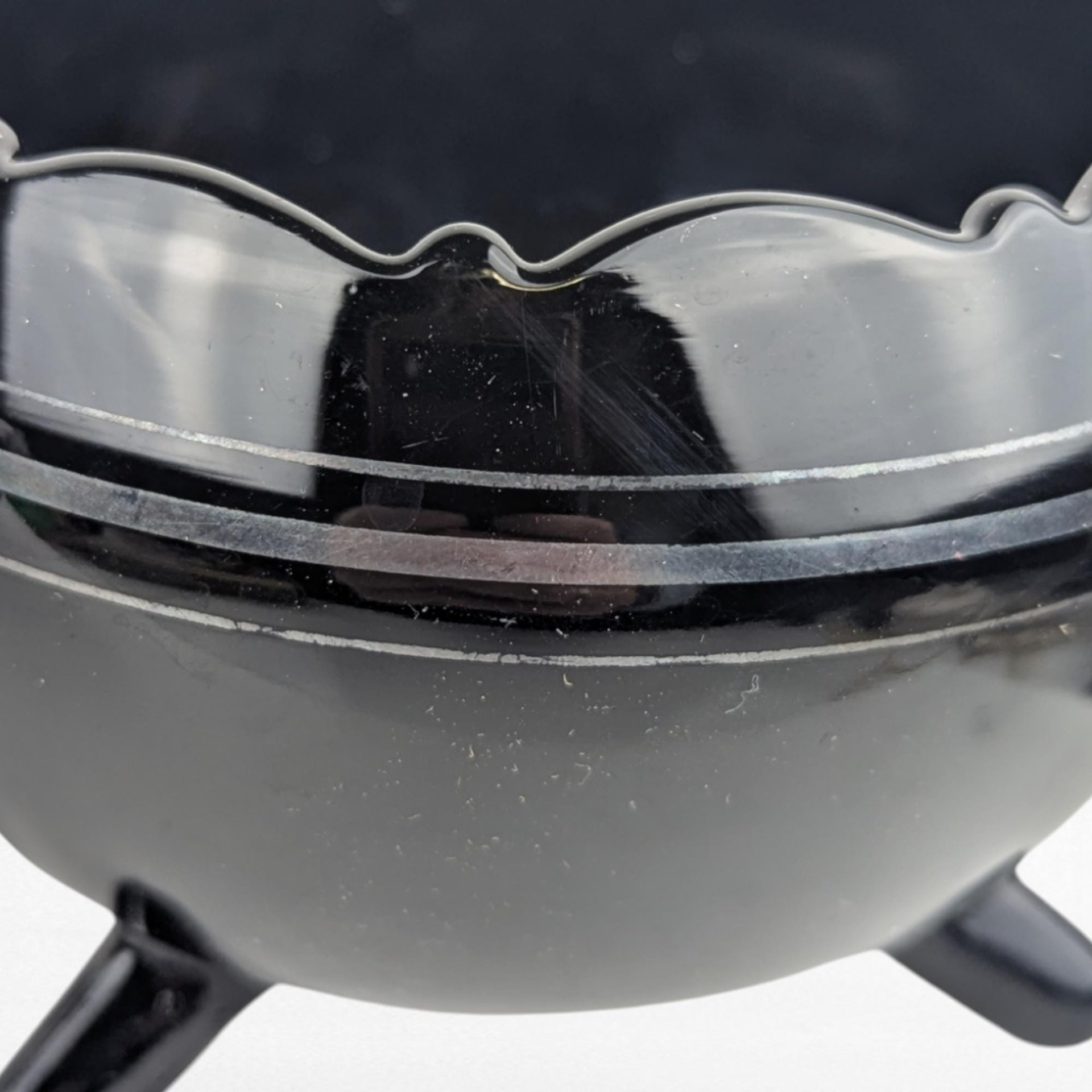 Vintage Black Glass Bowl Set, LE Smith Plate, Hand Painted Floral Bowl, Footed Bowl, Diamond Block Bowl, Gift for Collector, Home Decor