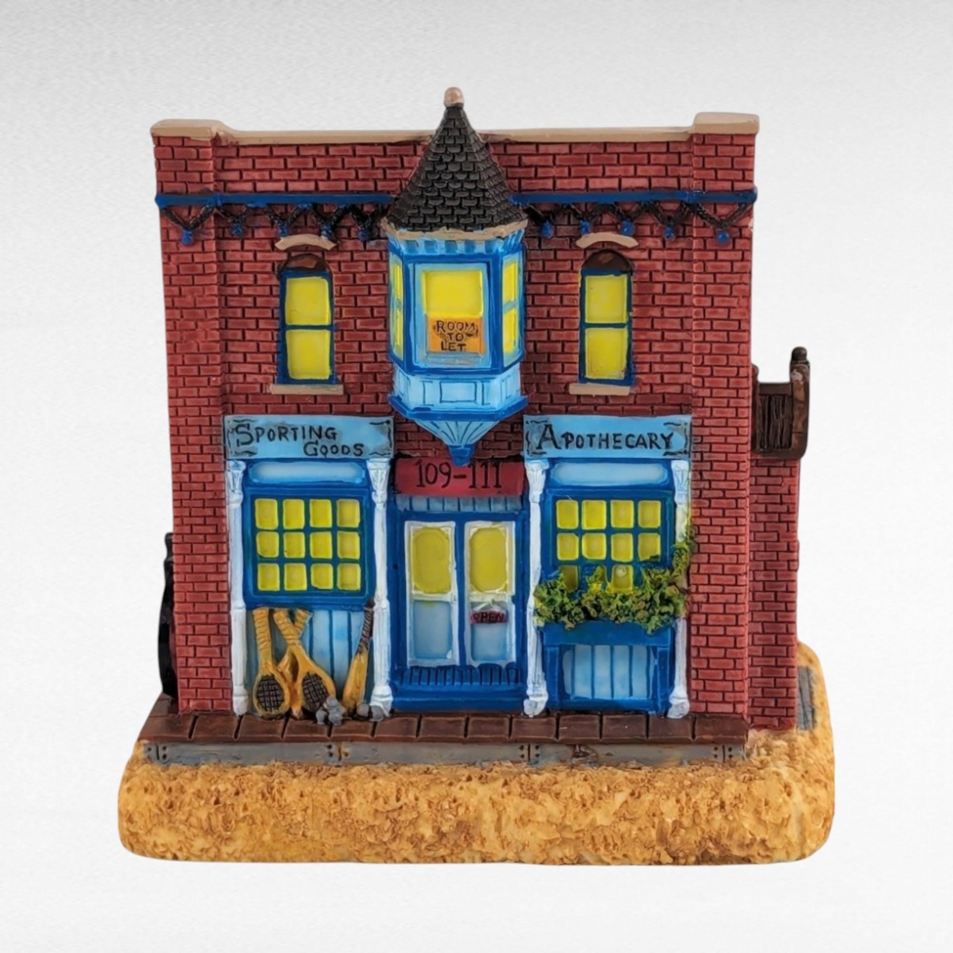 Vintage Liberty Falls Village Figurines, 7 Piece Set, Barber Shop, Firehouse, Shops, Courthouse, Collectible Miniatures, Gift for Collector