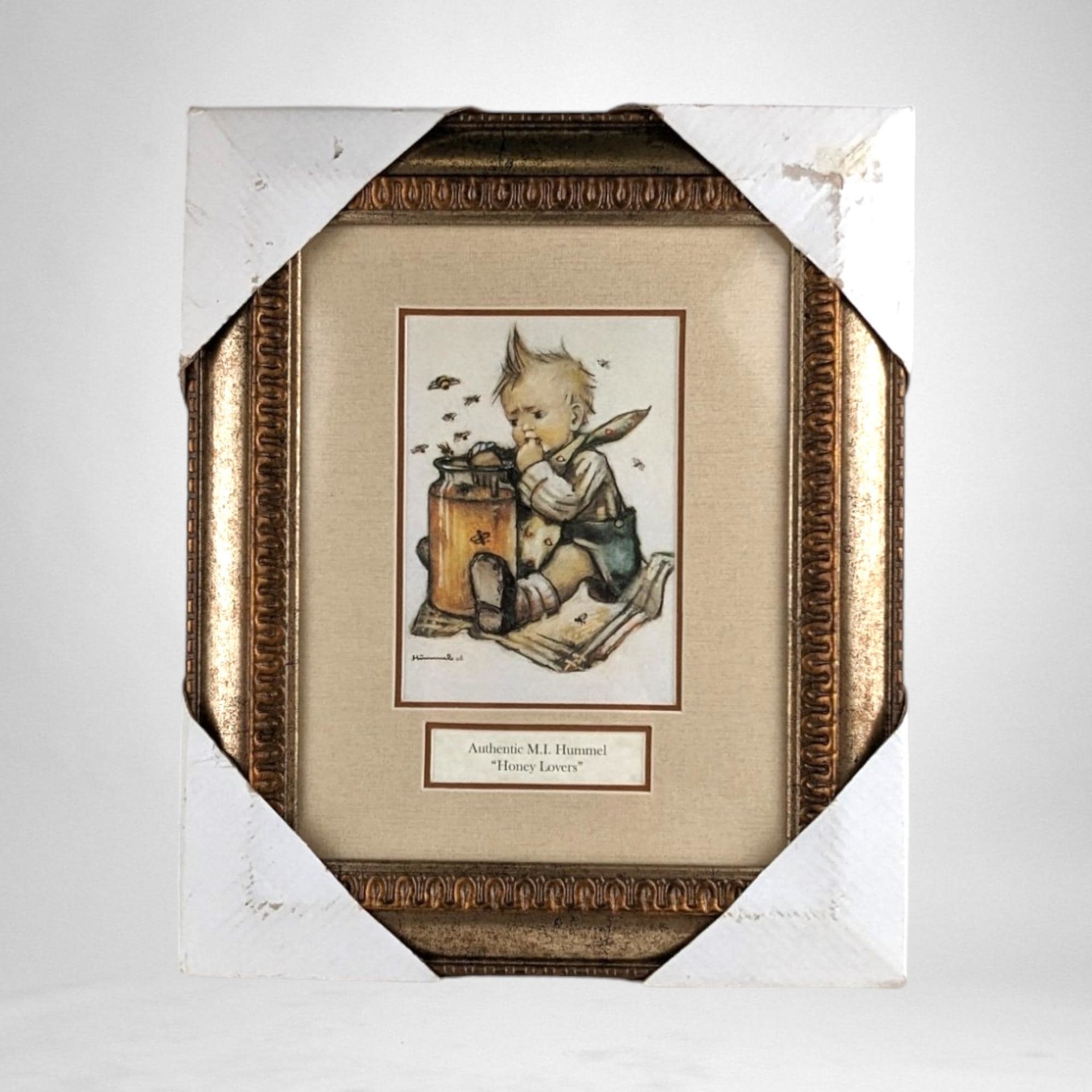 Vintage Hummel Prints Set, 1981 Framed Hummel Art, Honey Lovers, Mother's Helper, Little Bookkeeper, Collectible Hummel,