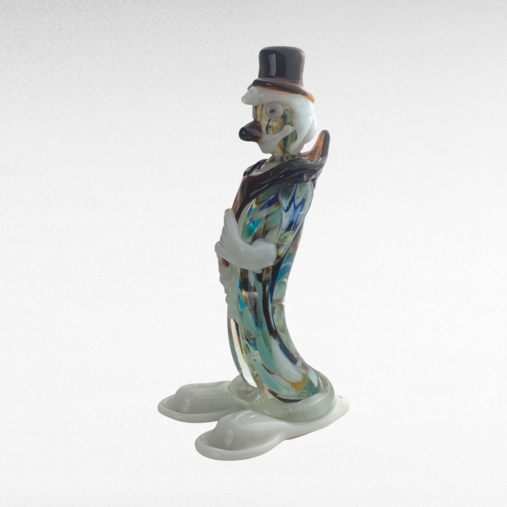 Vintage Art Glass Clown, Handblown Glass Clown, Collectible Glass Figurine, Clown Decor, Art Glass Sculpture, Whimsical Clown, Glass Art