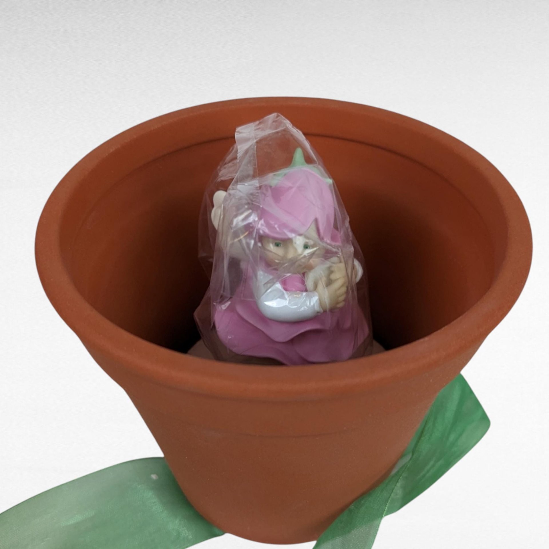 Dept. 56 Flowerpot Pair, "You're In My Heart" & "Apple Of My Eye", 2001 Figurines with Clay Pots, Vintage Home Decor, Gift for Gardeners