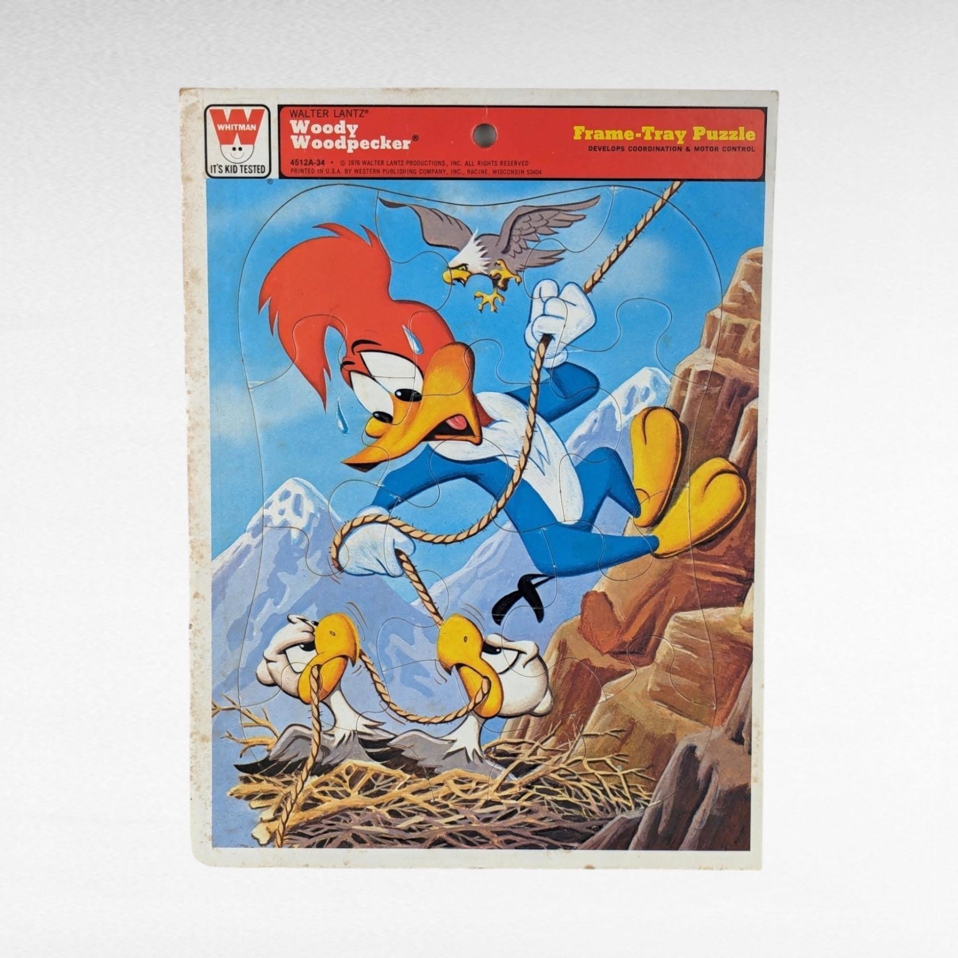 Vintage Cartoon Character Jigsaw Puzzle Lot - Yosemite Sam, Woody Woodpecker, Disney, Jaymar - 1952-1976