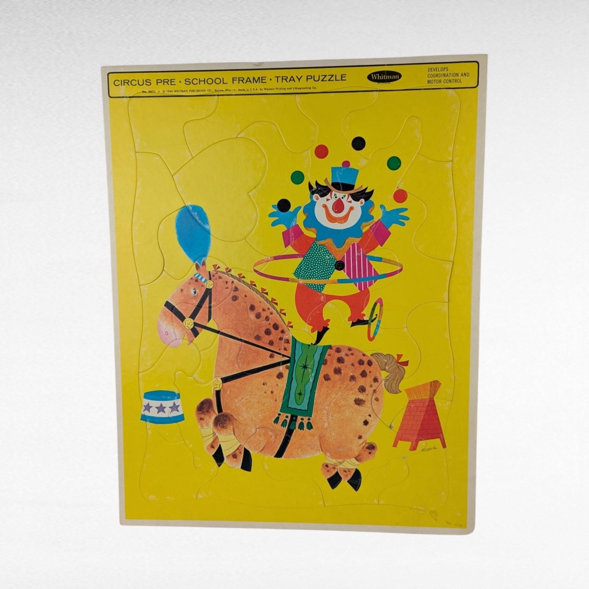 Vintage Preschool Tray Puzzles, 1960s Whitman Circus, Elephant, Kangaroo Puzzles, Jaymar Zorro Puzzle, Kids Room Decor, Nostalgic Toys