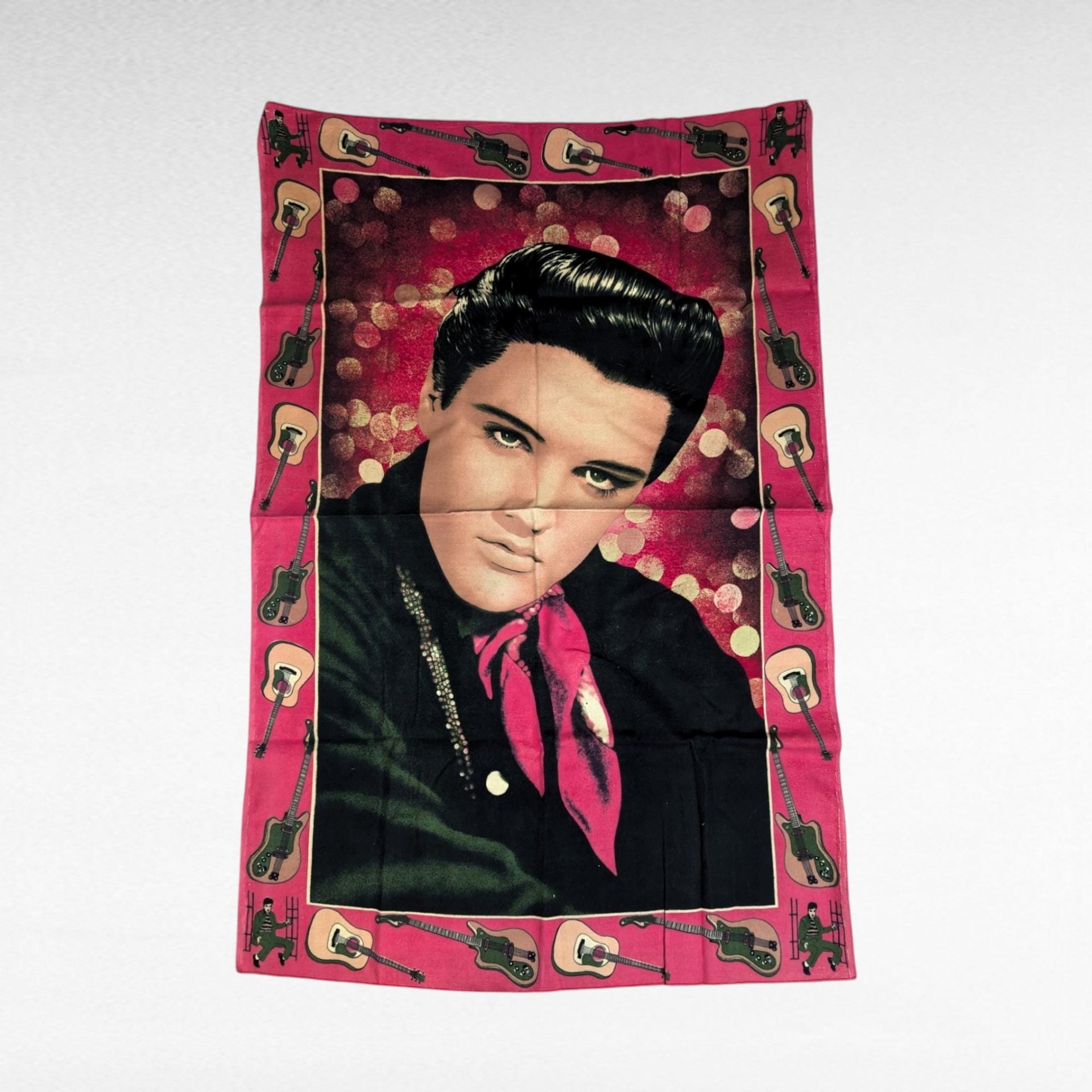 Vintage Elvis Tapestry, 52x34", Music Memorabilia, Rock and Roll Decor, Gift for Elvis Fan, Wall Hanging