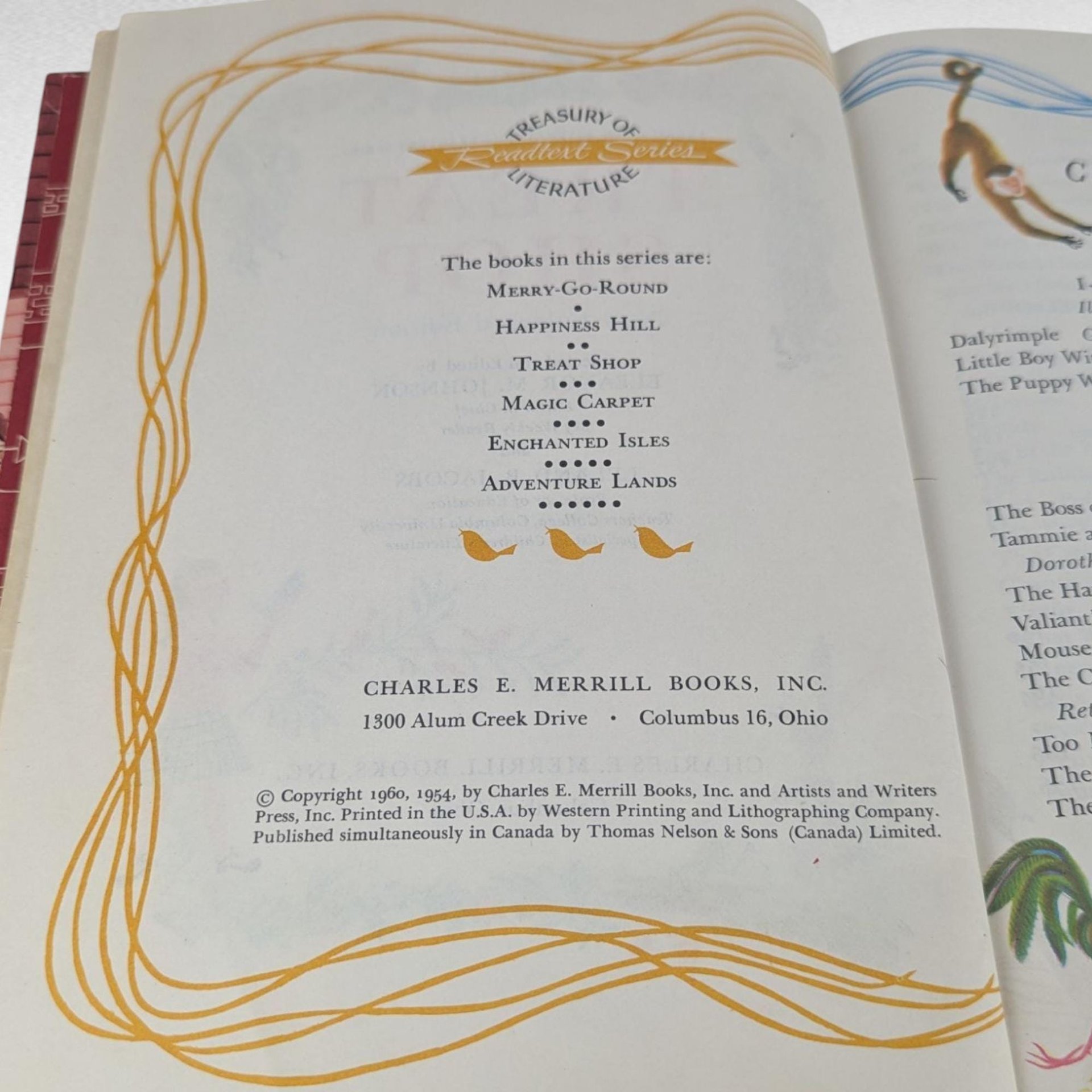 Vintage 1960 Treat Shop Children's Book by Eleanor M. Johnson and Leland B. Jacobs, Illustrated by Charles E. Merrill Books