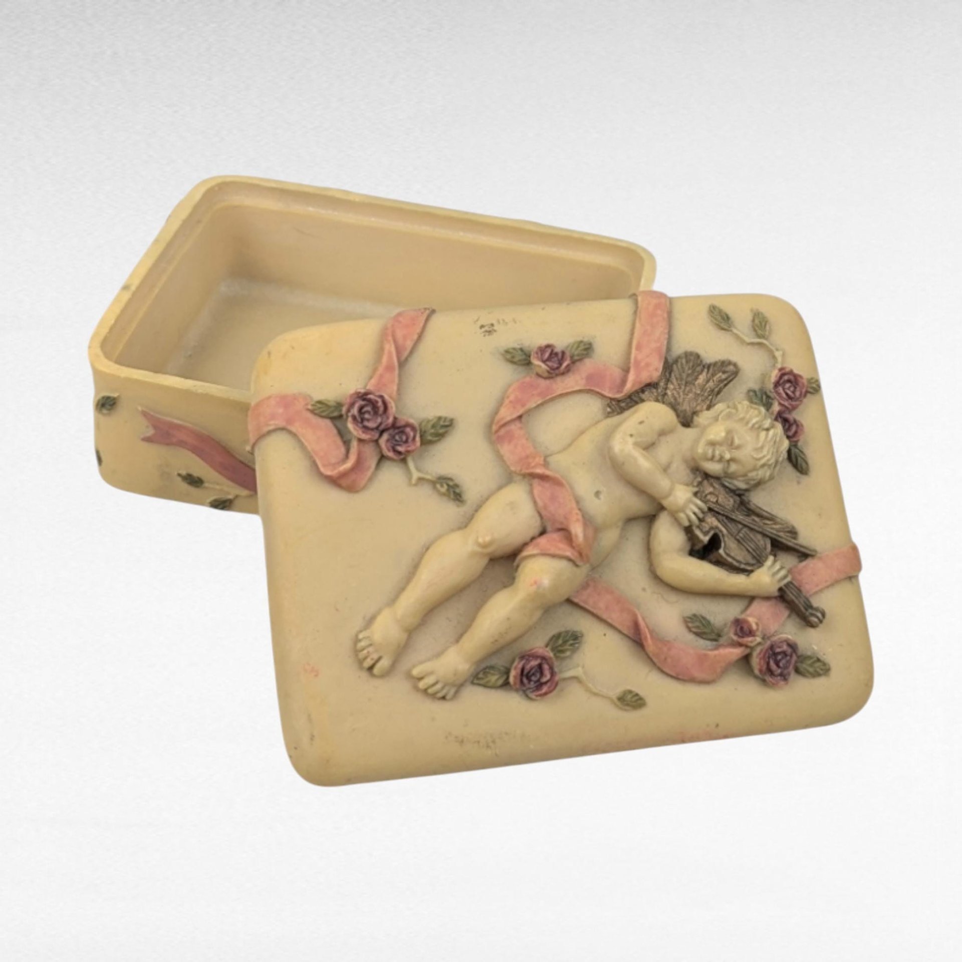 Vintage Cherub Decor Lot, Dezine Resin Trinket Box, Cherub Photo Albums, Angelic Decor, Gift for Angel Lover, Home Decor