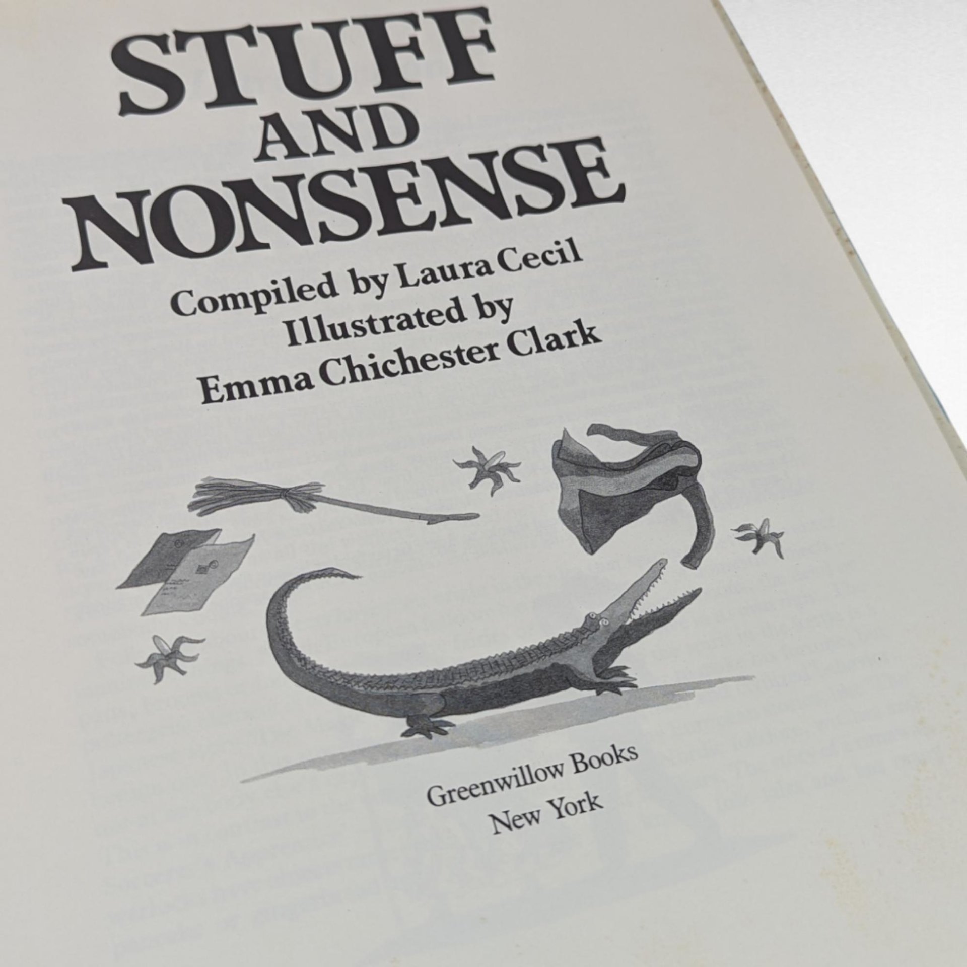 1989 Stuff and Nonsense, Laura Cecil, Children's Book, Illustrated, Vintage Hardcover, Gift for Kids, Bedtime Stories, Nursery Decor