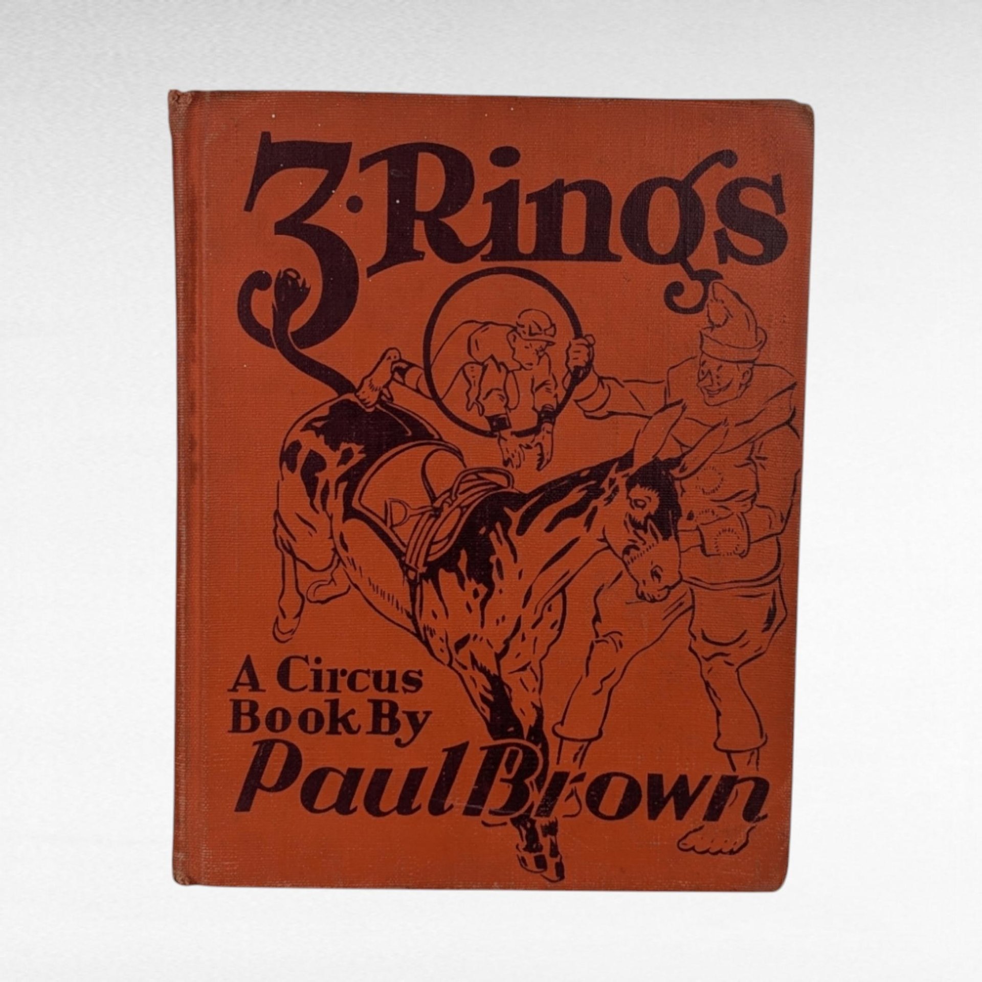 1938 3 Rings A Circus Book by Paul Brown, Vintage Children's Literature, Collectible Illustrated Book, Gift for Child, Circus Lover