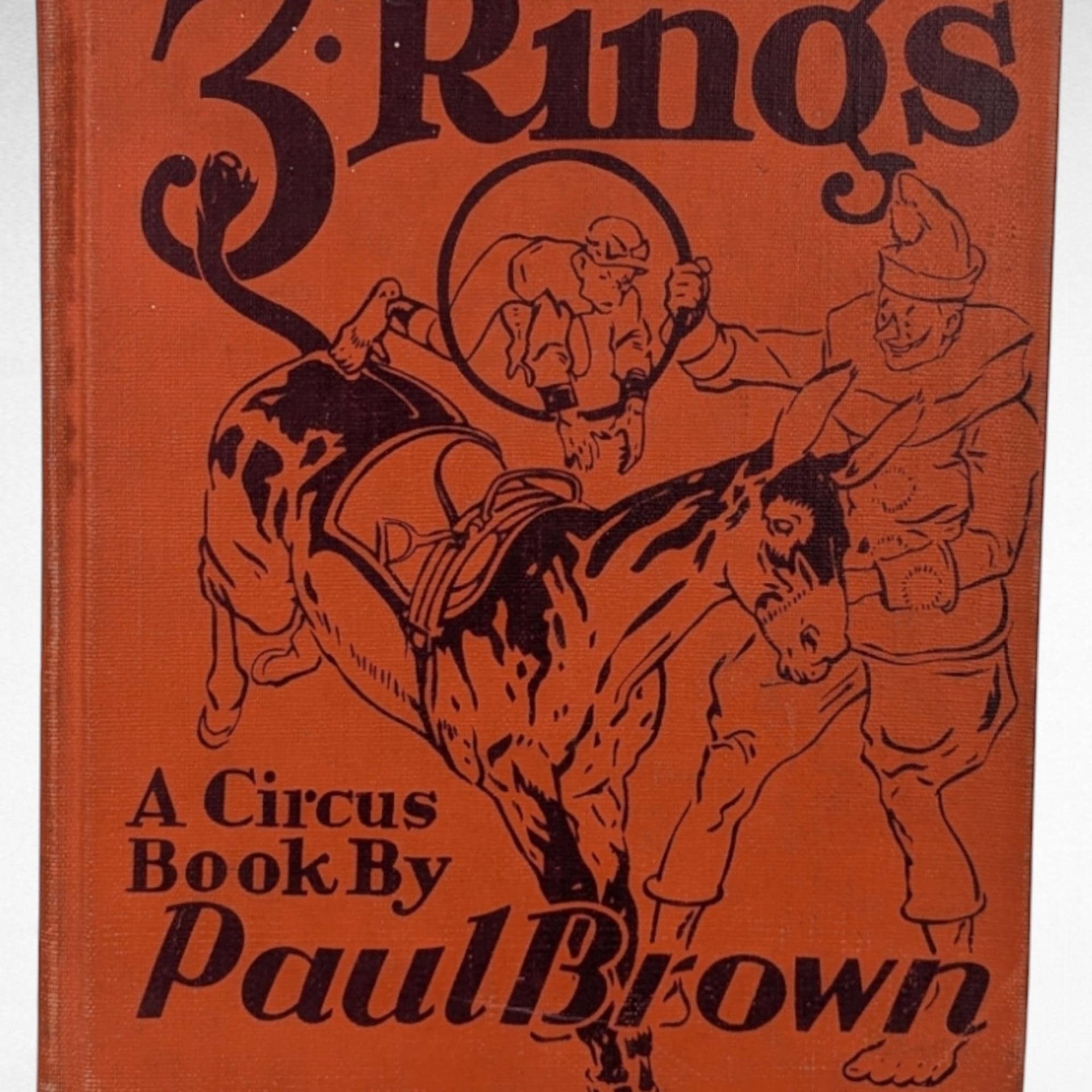 1938 3 Rings A Circus Book by Paul Brown, Vintage Children's Literature, Collectible Illustrated Book, Gift for Child, Circus Lover