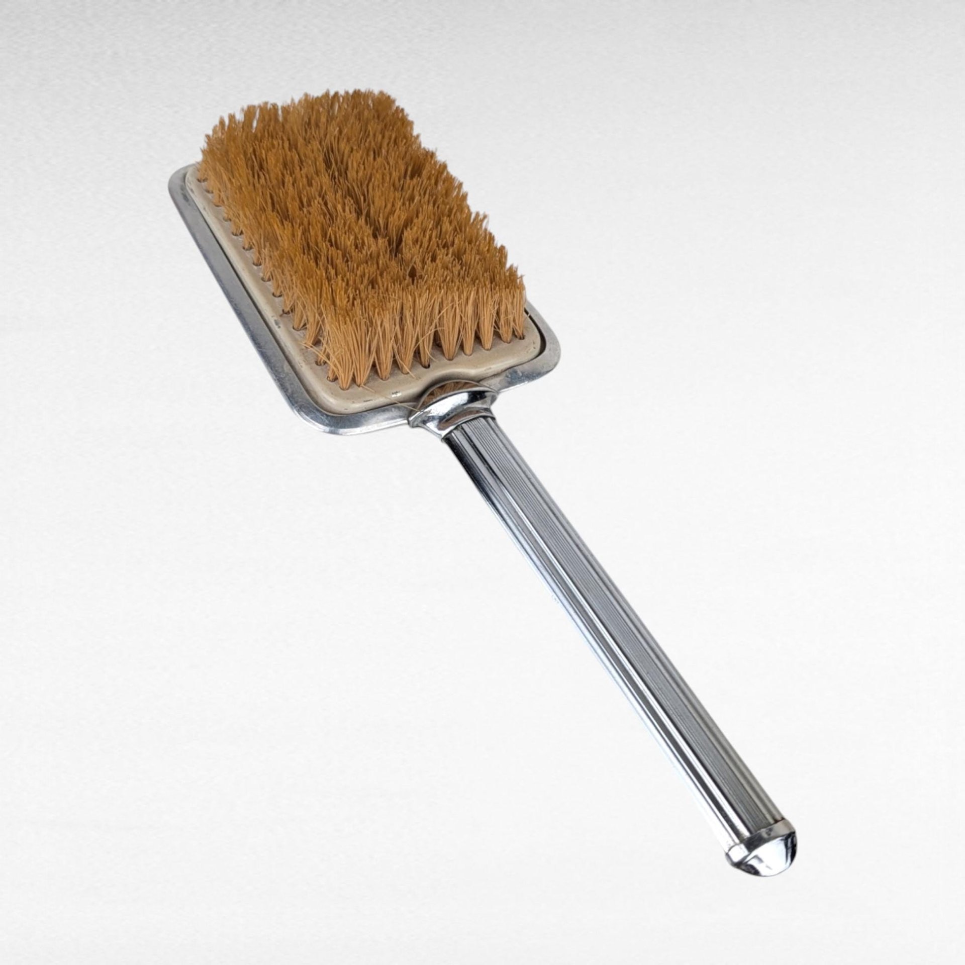 Vintage Black & Silver Hair Brush, Art Deco Style Brush, Vanity Brush, Gift for Her, Boudoir Decor