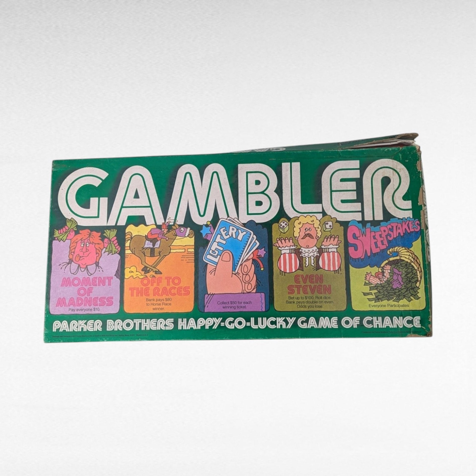 1977 Vintage Parker Brothers Gambler Board Game, Complete Set, Collectible Board Game, Gift for Game Collectors, Family Fun