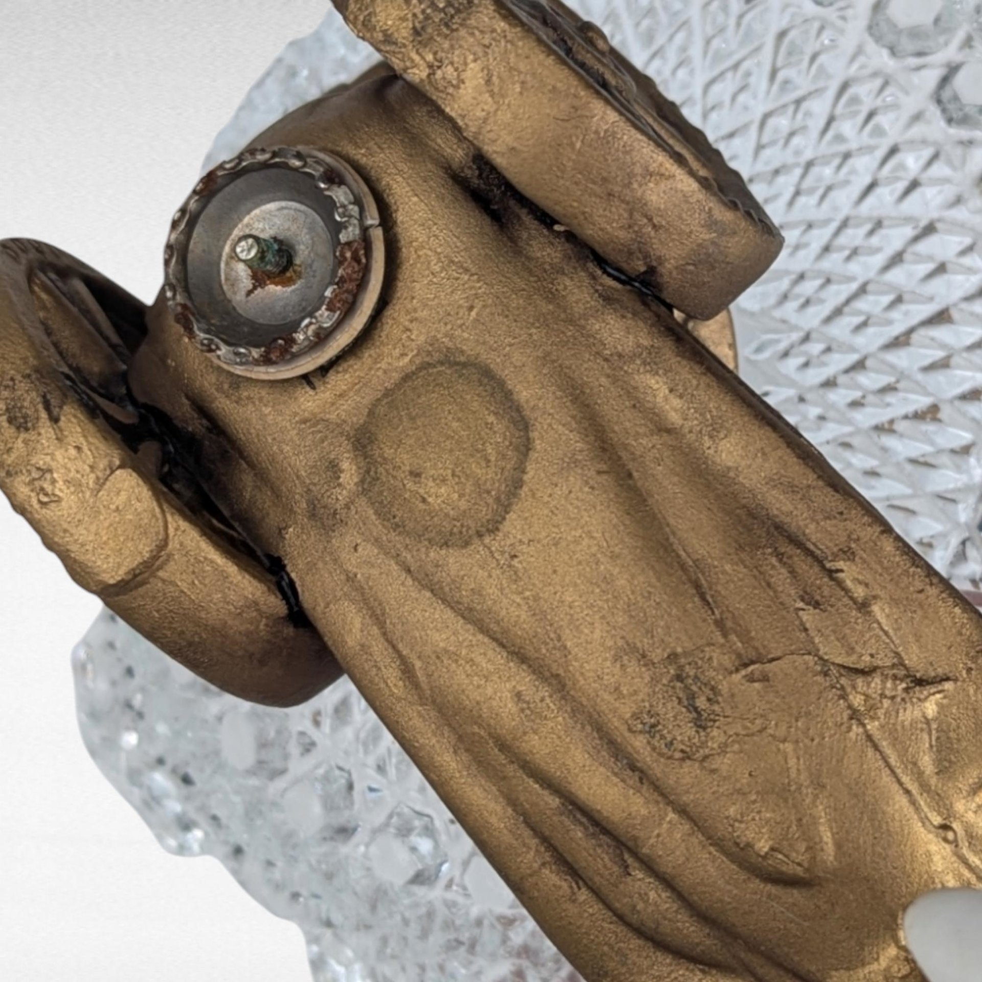 Vintage Bisque Cherub with Glass Dish, Angel Figurine, Decorative Bowl, Home Decor, Gift for Angel Collectors